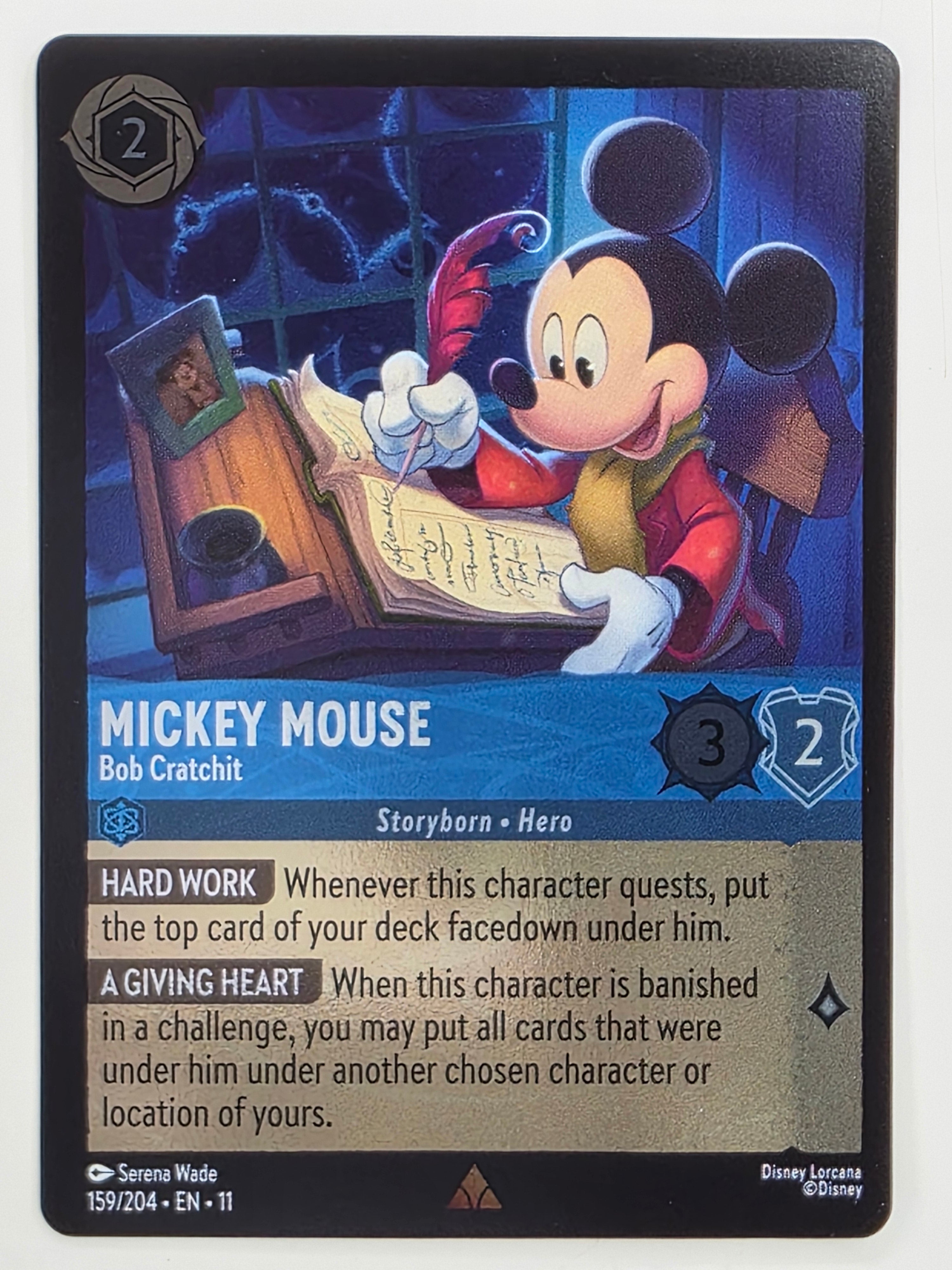 Disney Lorcana Winterspell COLDFOIL #159/204 Mickey Mouse - Bob Cratchit | Rare