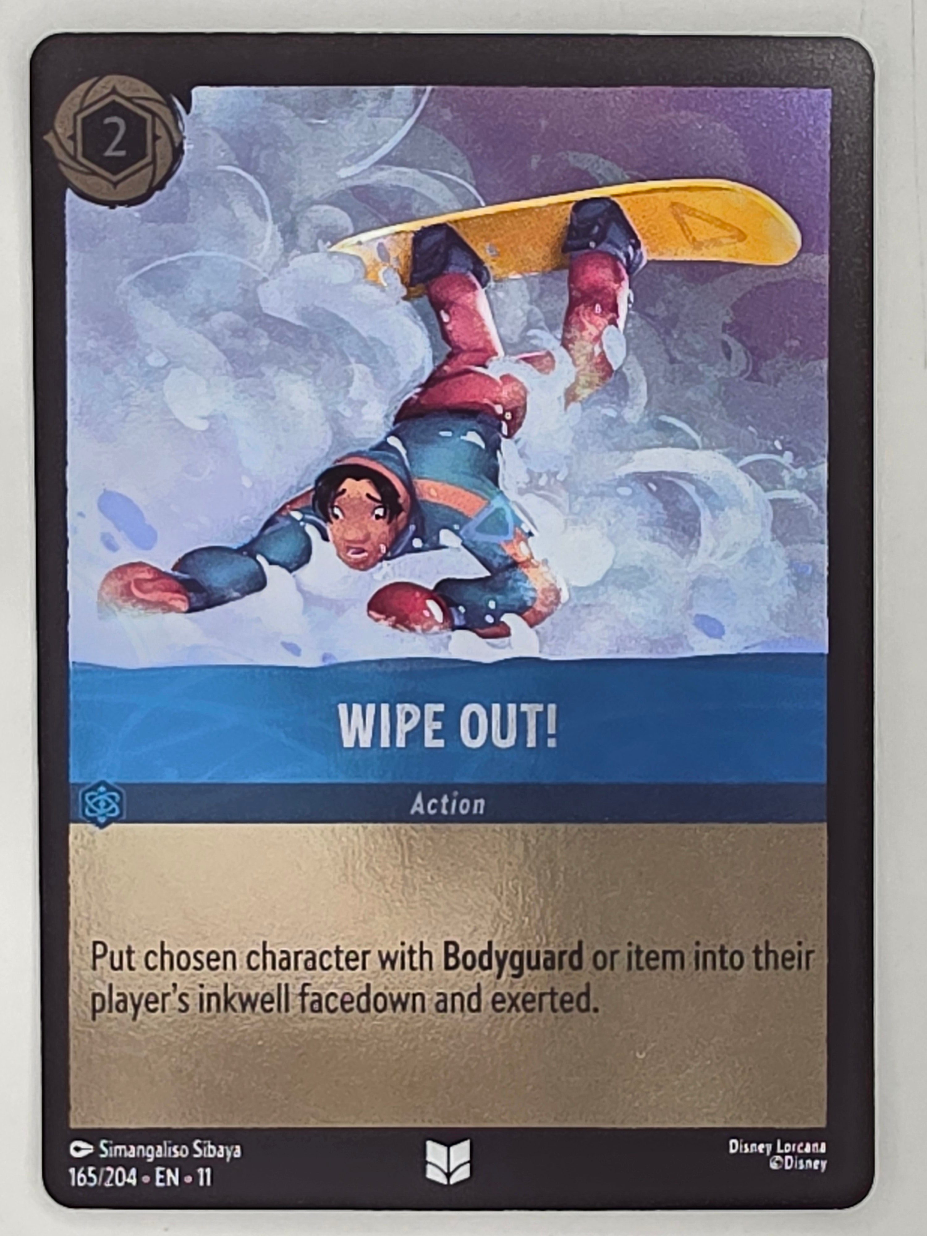 Disney Lorcana Winterspell COLDFOIL #165/204 Wipe Out! | Uncommon