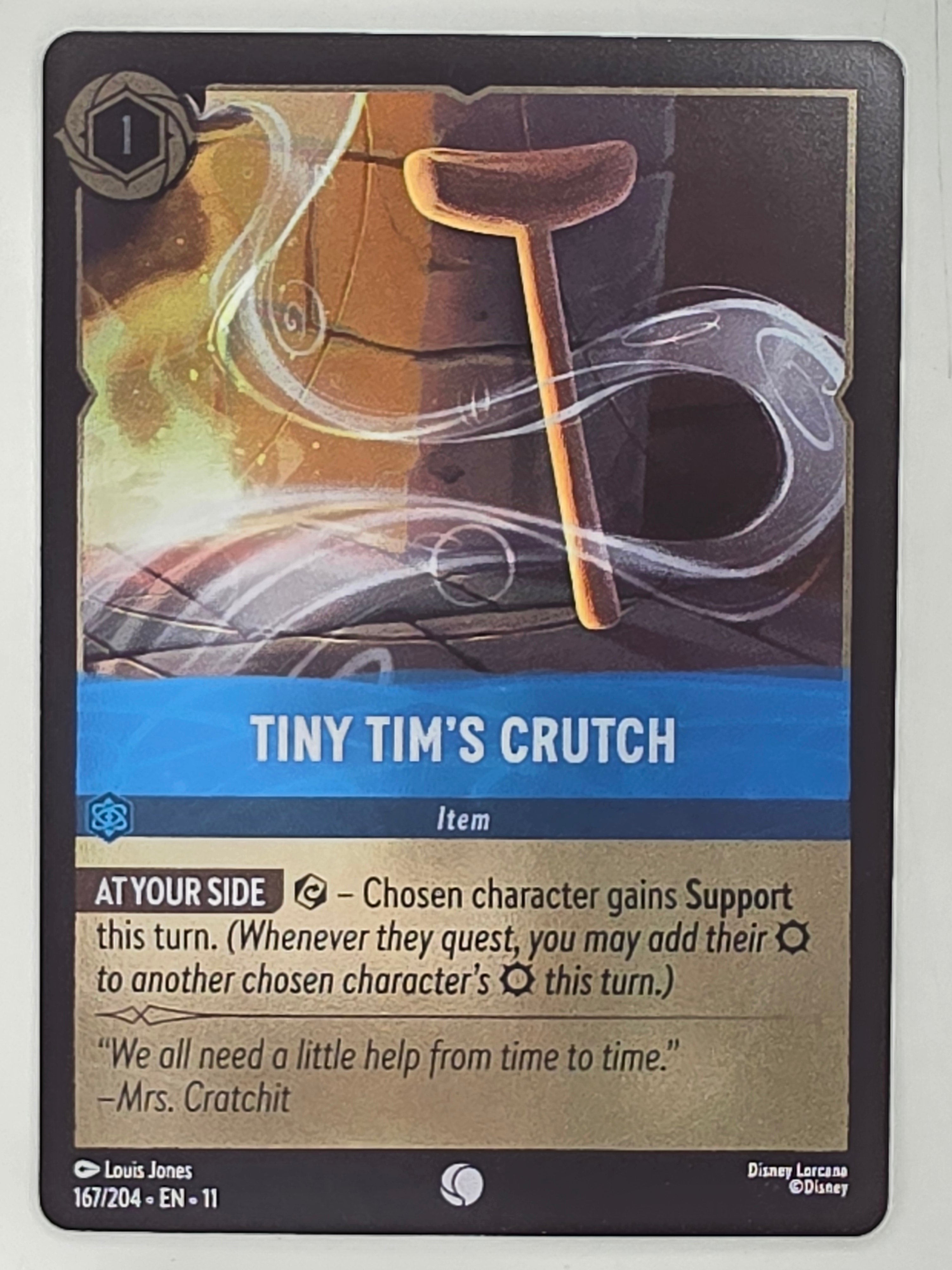 Disney Lorcana Winterspell COLDFOIL #167/204 Tiny Tim's Crutch | Common