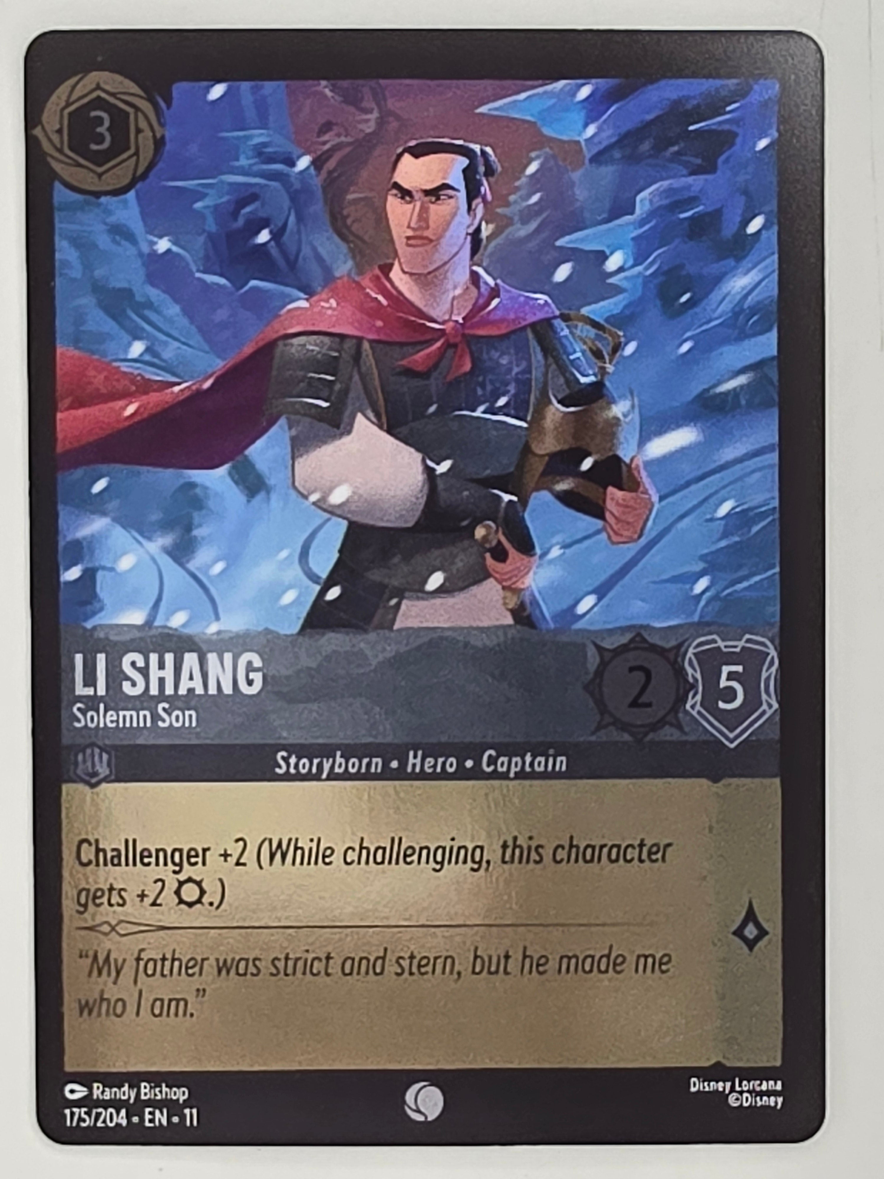 Disney Lorcana Winterspell COLDFOIL #175/204 Li Shang - Solemn Son | Common