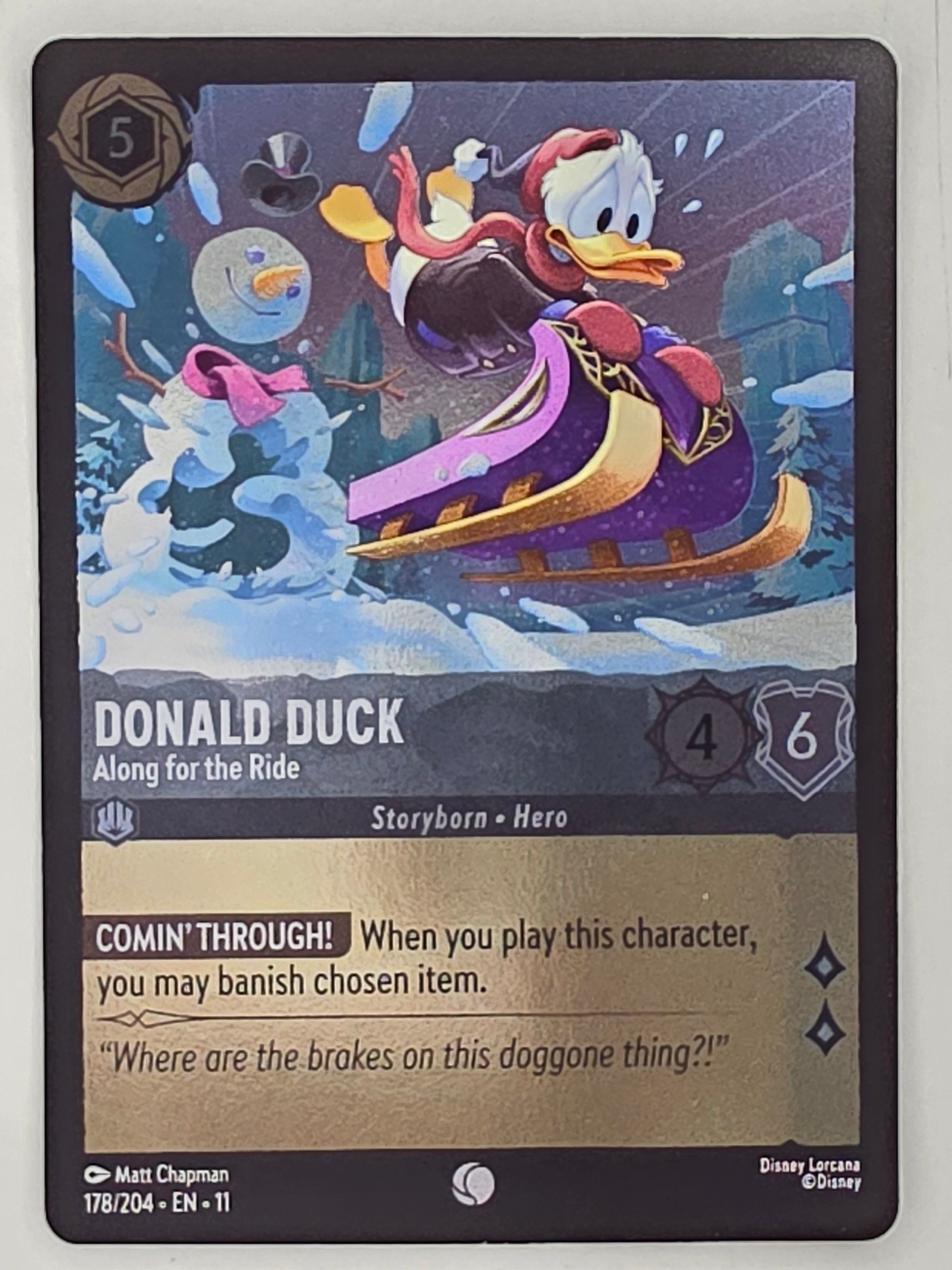 Disney Lorcana Winterspell COLDFOIL #178/204 Donald Duck - Along for the Ride | Common