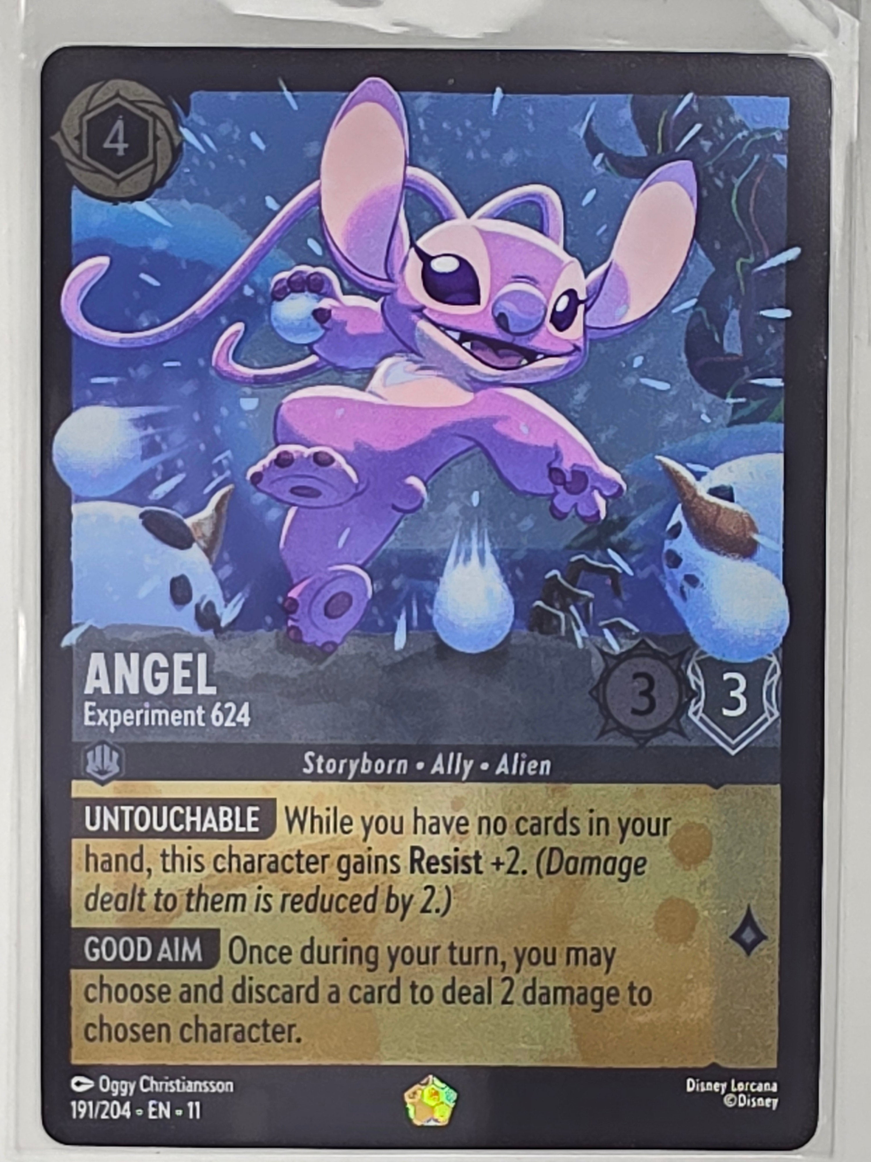 Disney Lorcana Winterspell COLDFOIL #191/204 Angel - Experiment 624 | Legendary