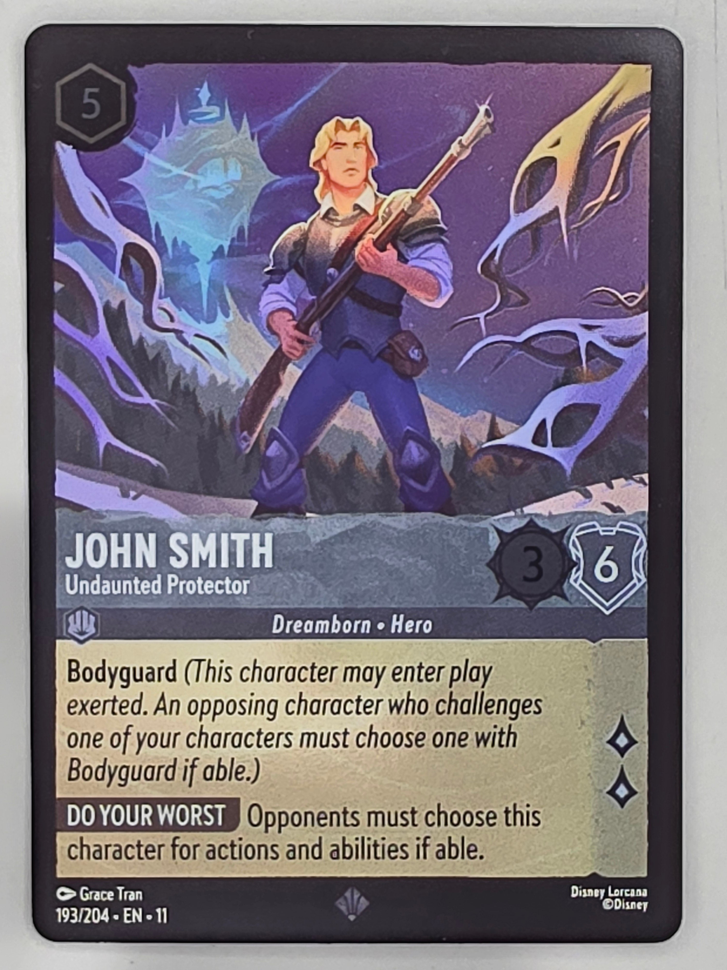 Disney Lorcana Winterspell COLDFOIL #193/204 John Smith - Undaunted Protector | Super Rare