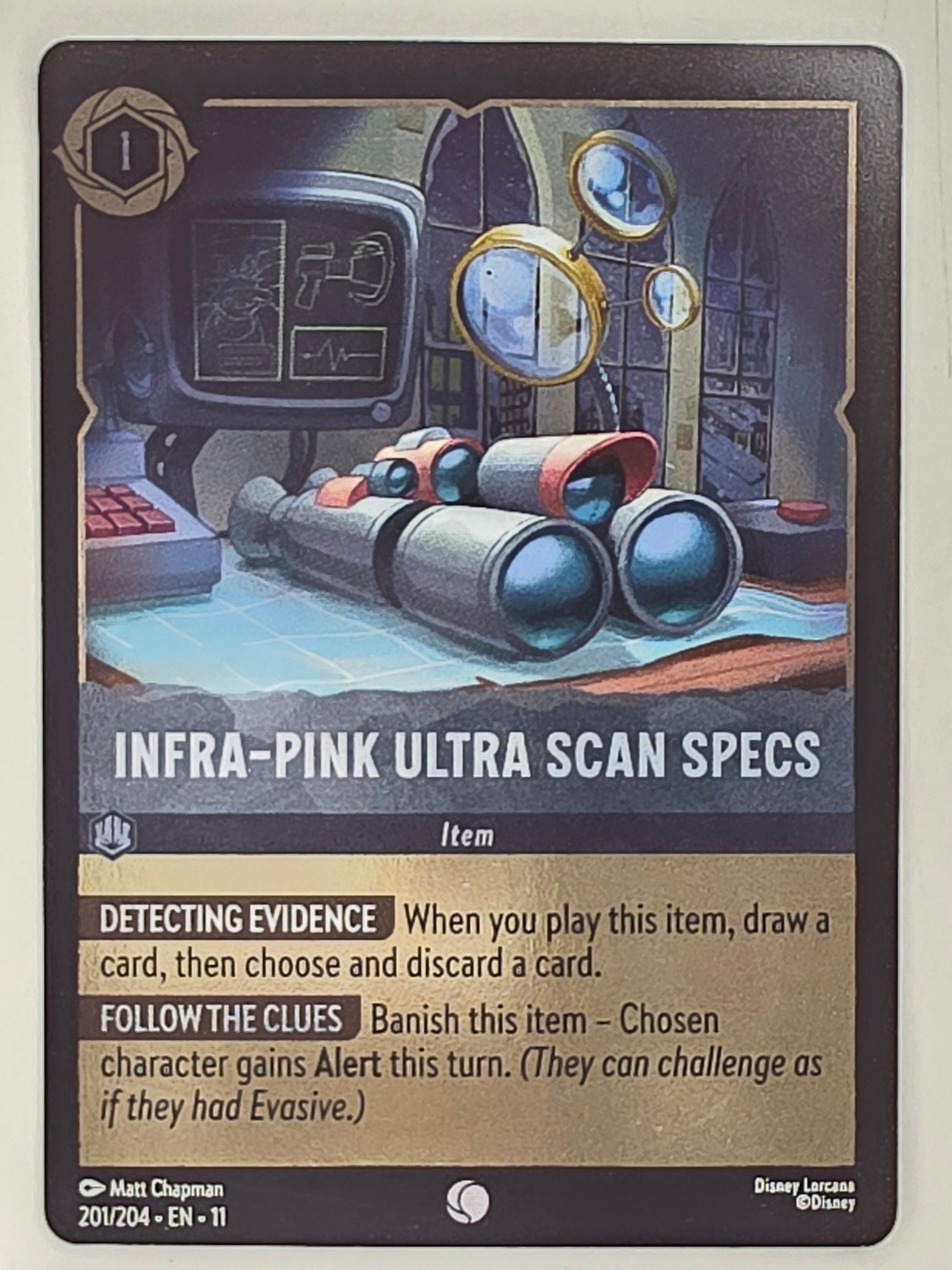 Disney Lorcana Winterspell COLDFOIL #201/204 Infra-Pink Ultra Scan Specs | Common