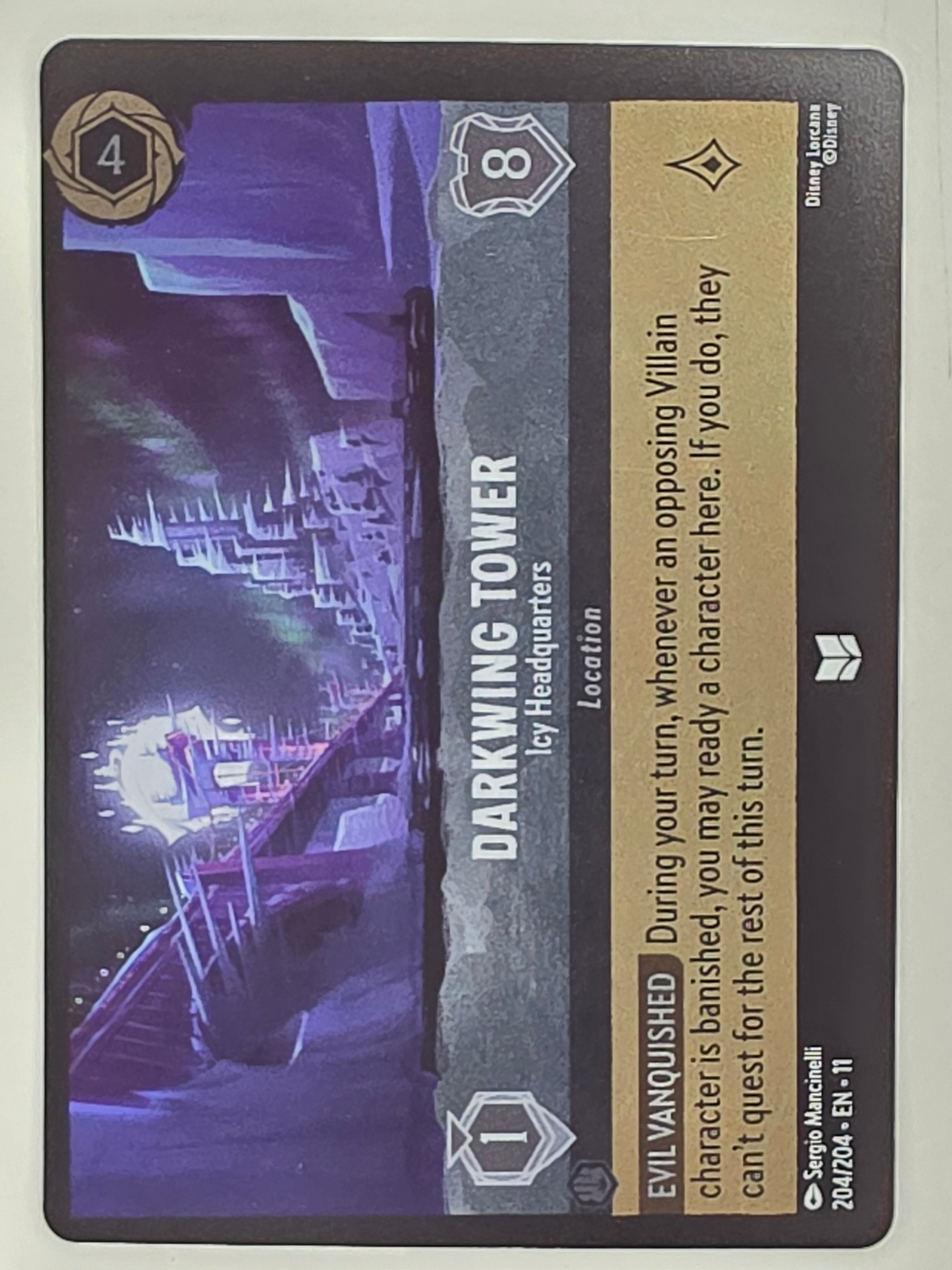 Disney Lorcana Winterspell COLDFOIL #204/204 Darkwing Tower - Icy Headquarters | Uncommon