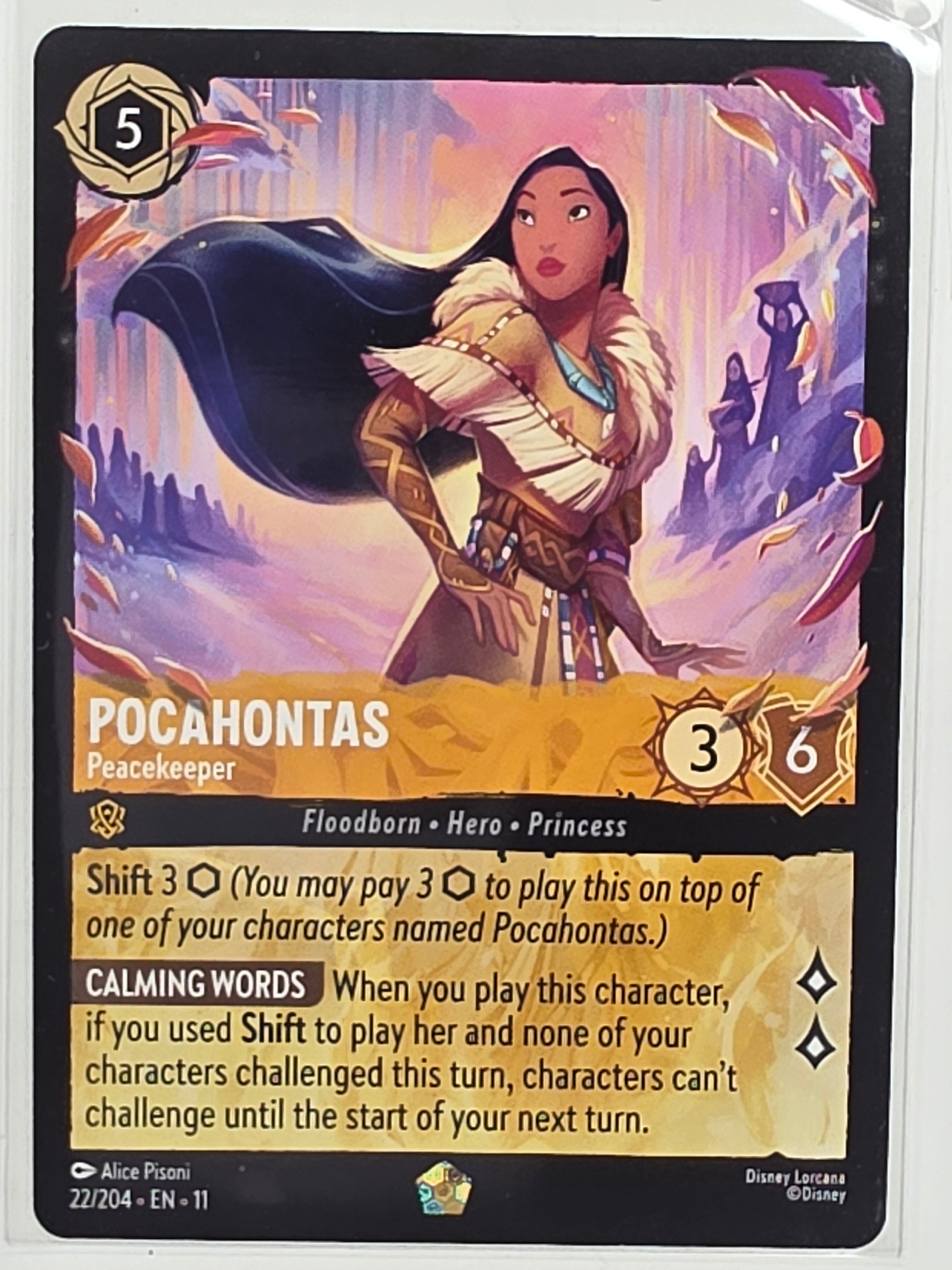 Disney Lorcana Winterspell #22/204 Pocahontas - Peacekeeper | Legendary