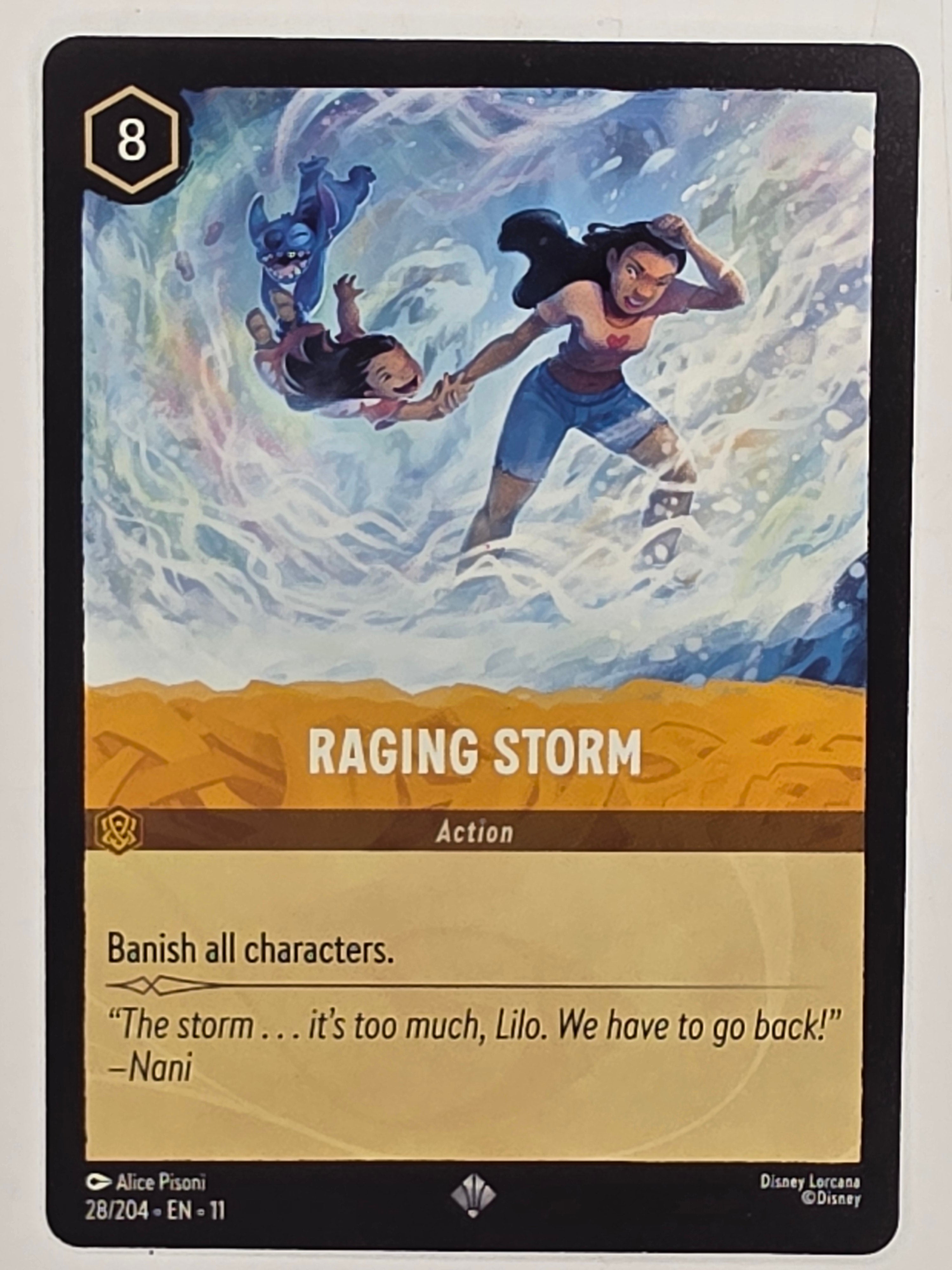 Disney Lorcana Winterspell #28/204 Raging Storm | Super Rare