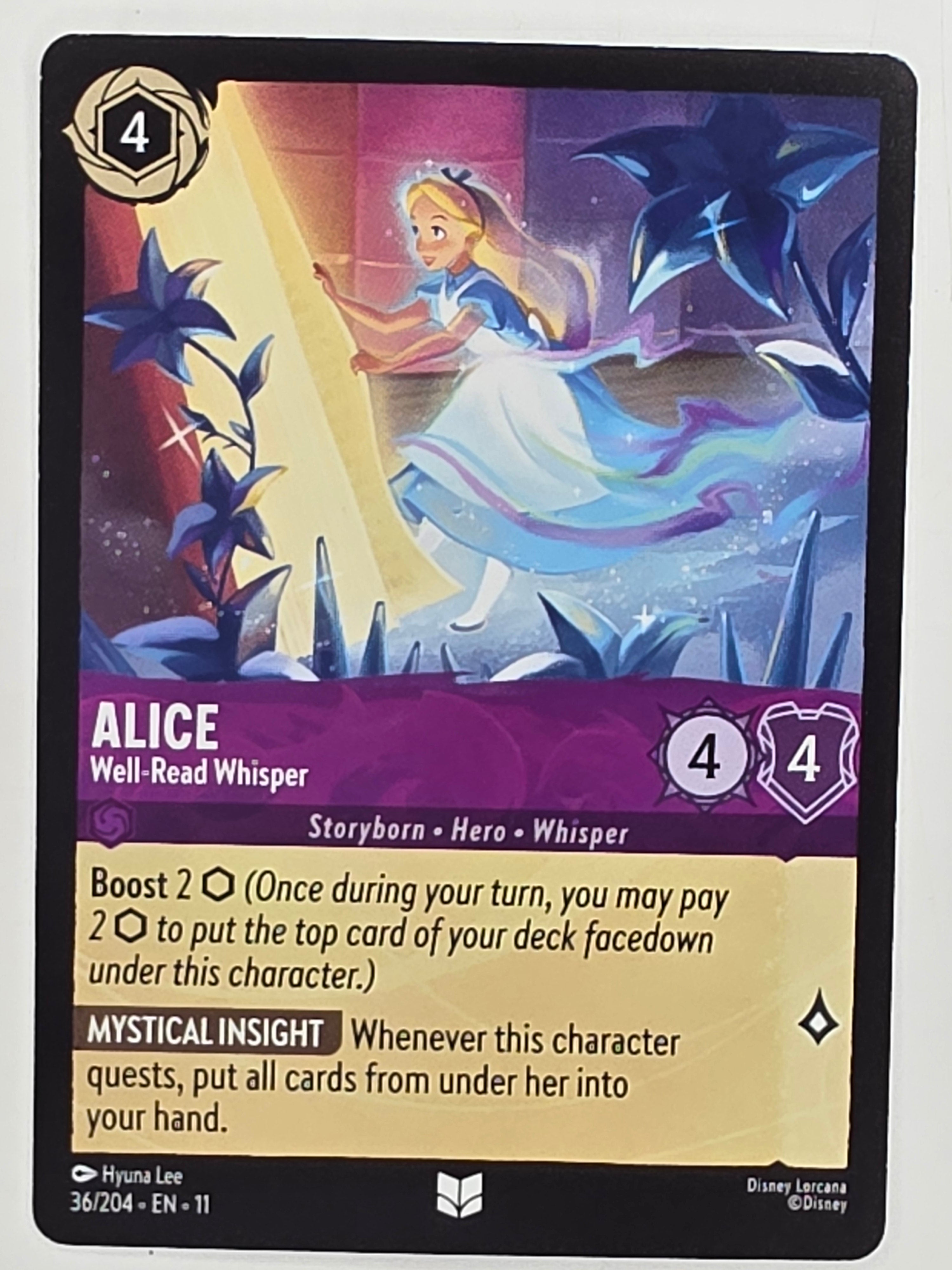 Disney Lorcana Winterspell #36/204 Alice - Well-Read Whisper | Uncommon