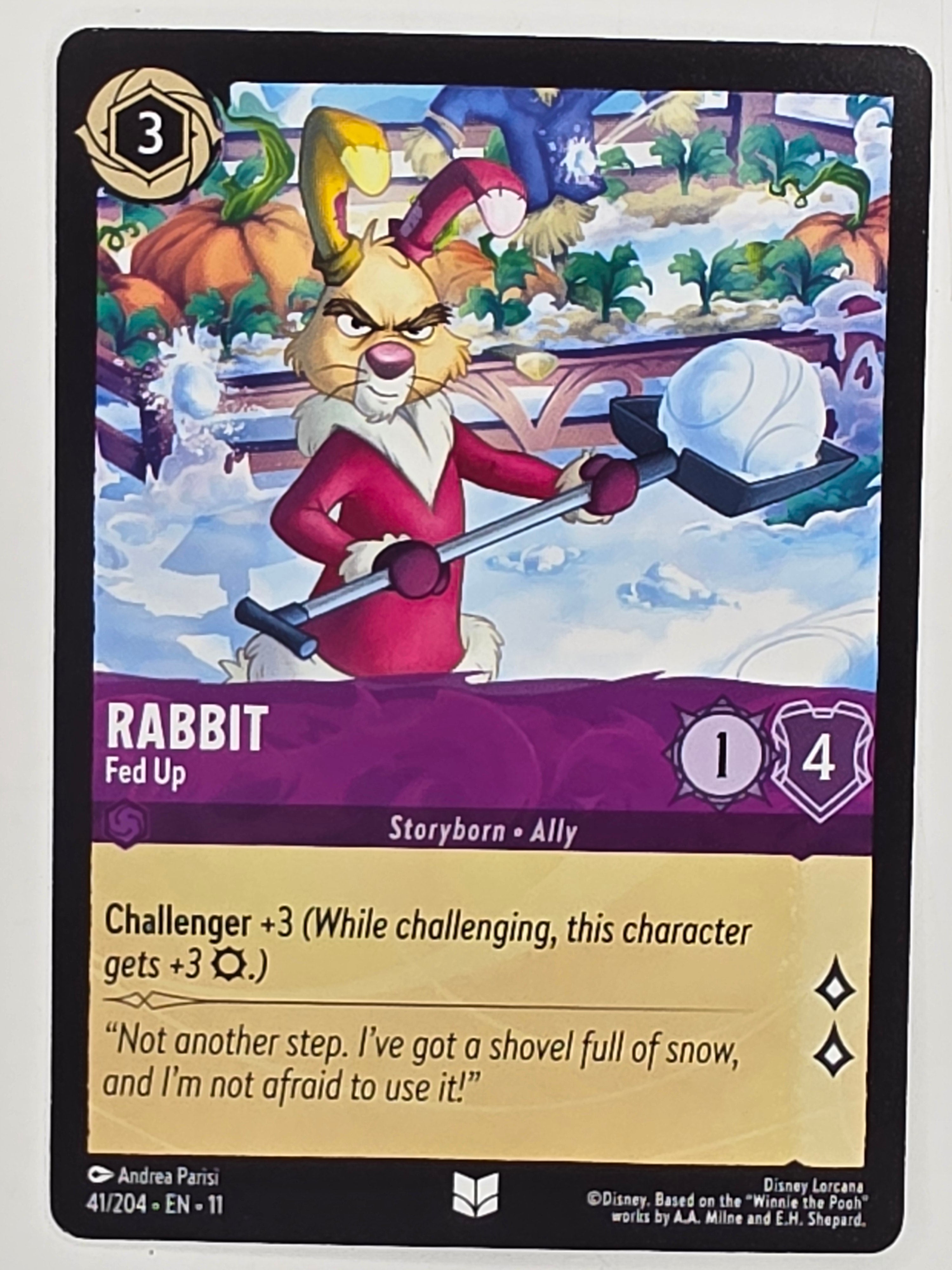 Disney Lorcana Winterspell #41/204 Rabbit - Fed Up | Uncommon