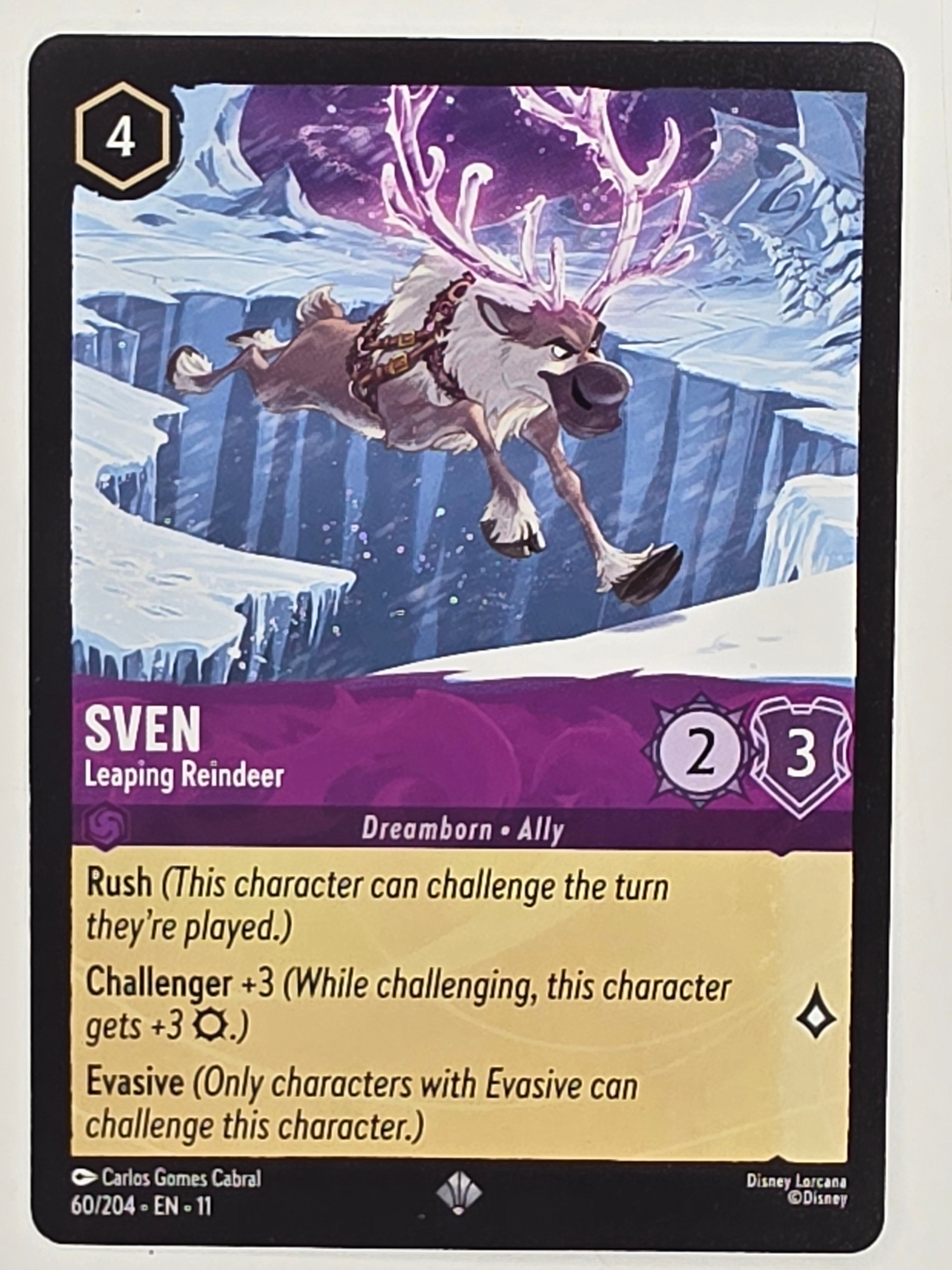 Disney Lorcana Winterspell #60/204 Sven - Leaping Reindeer | Super Rare