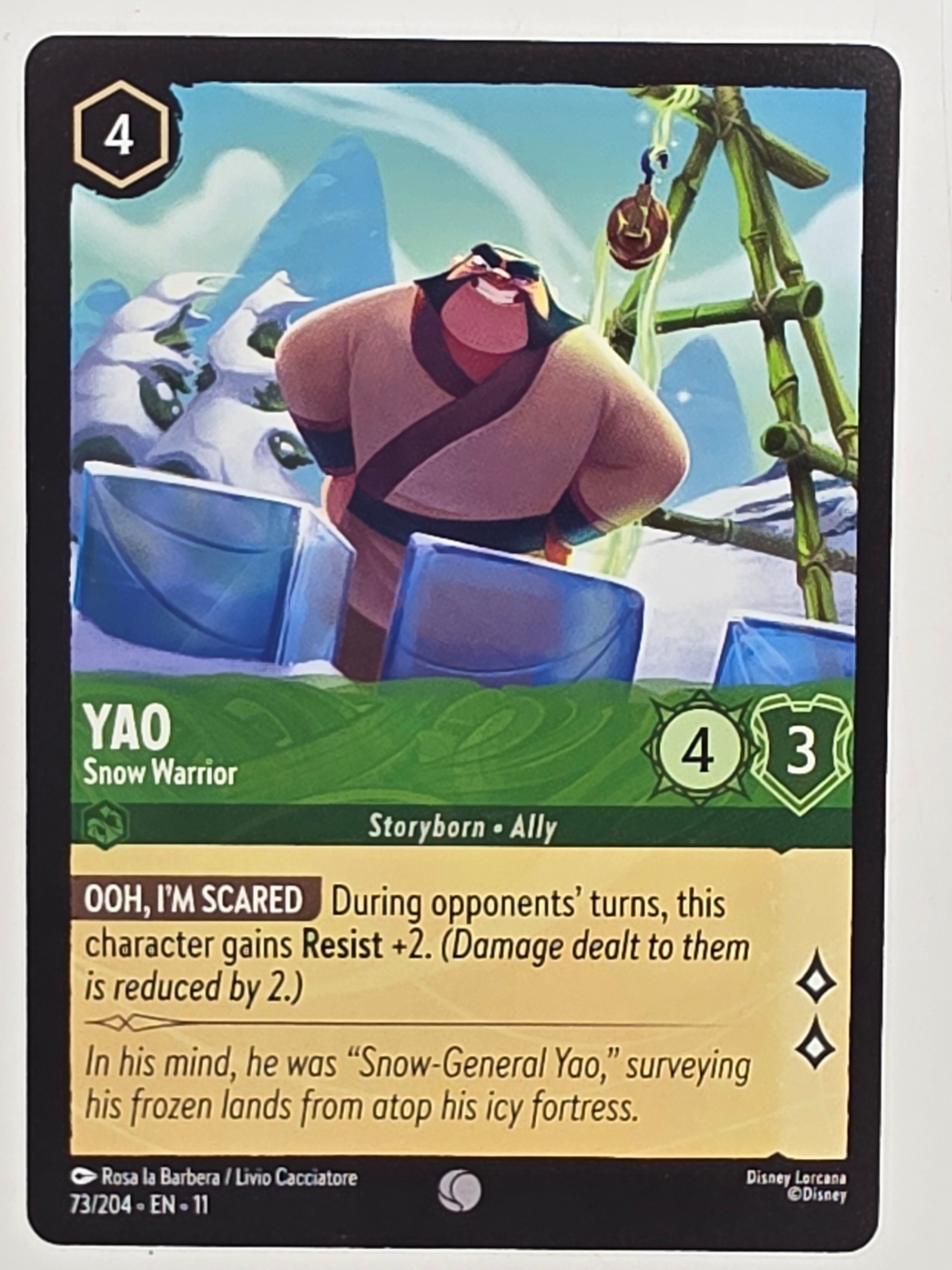 Disney Lorcana Winterspell #73/204 Yao - Snow Warrior | Common