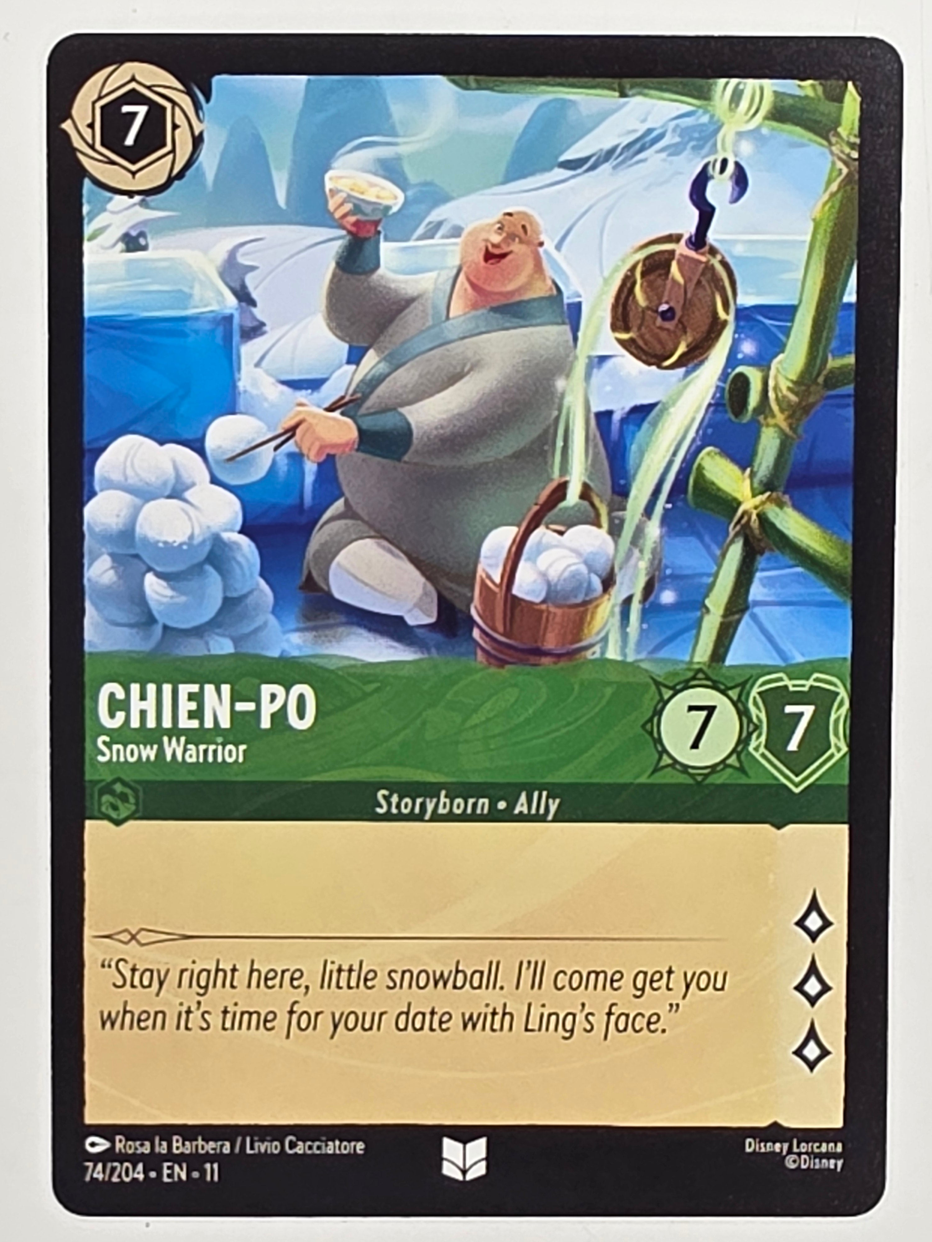Disney Lorcana Winterspell #74/204 Chien-Po - Snow Warrior | Uncommon