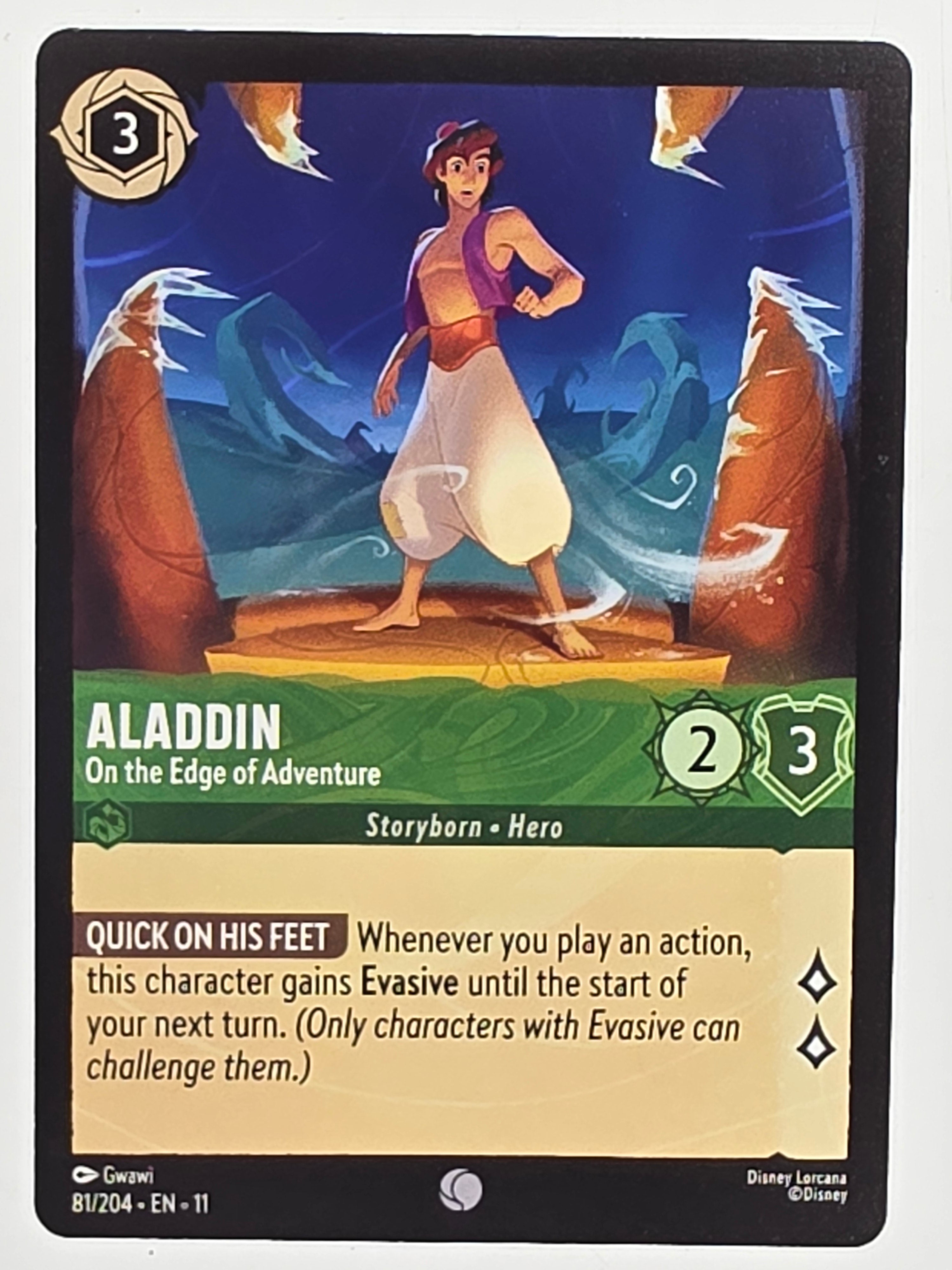 Disney Lorcana Winterspell #81/204 Aladdin - On the Edge of Adventure | Common