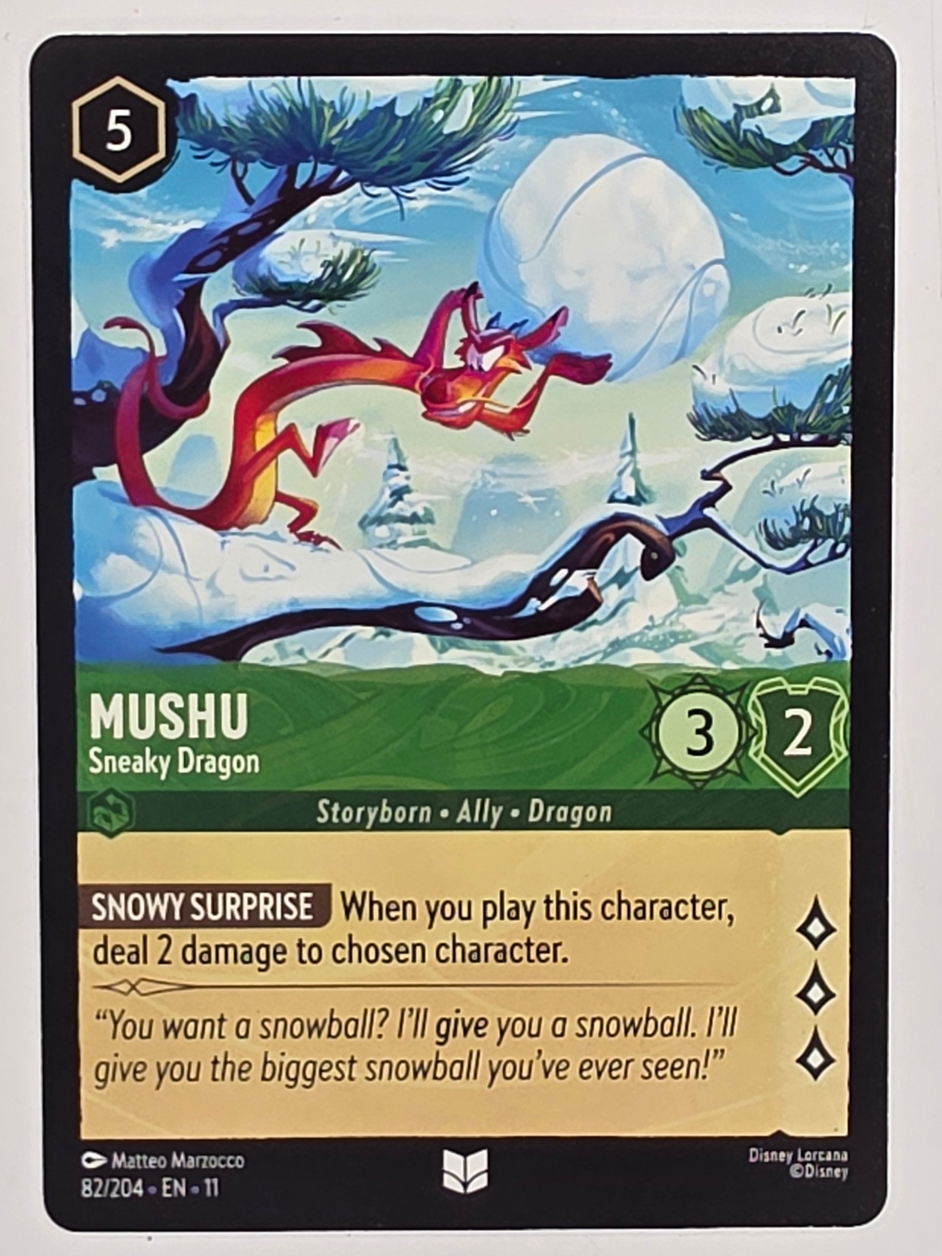 Disney Lorcana Winterspell #82/204 Mushu - Sneaky Dragon | Uncommon