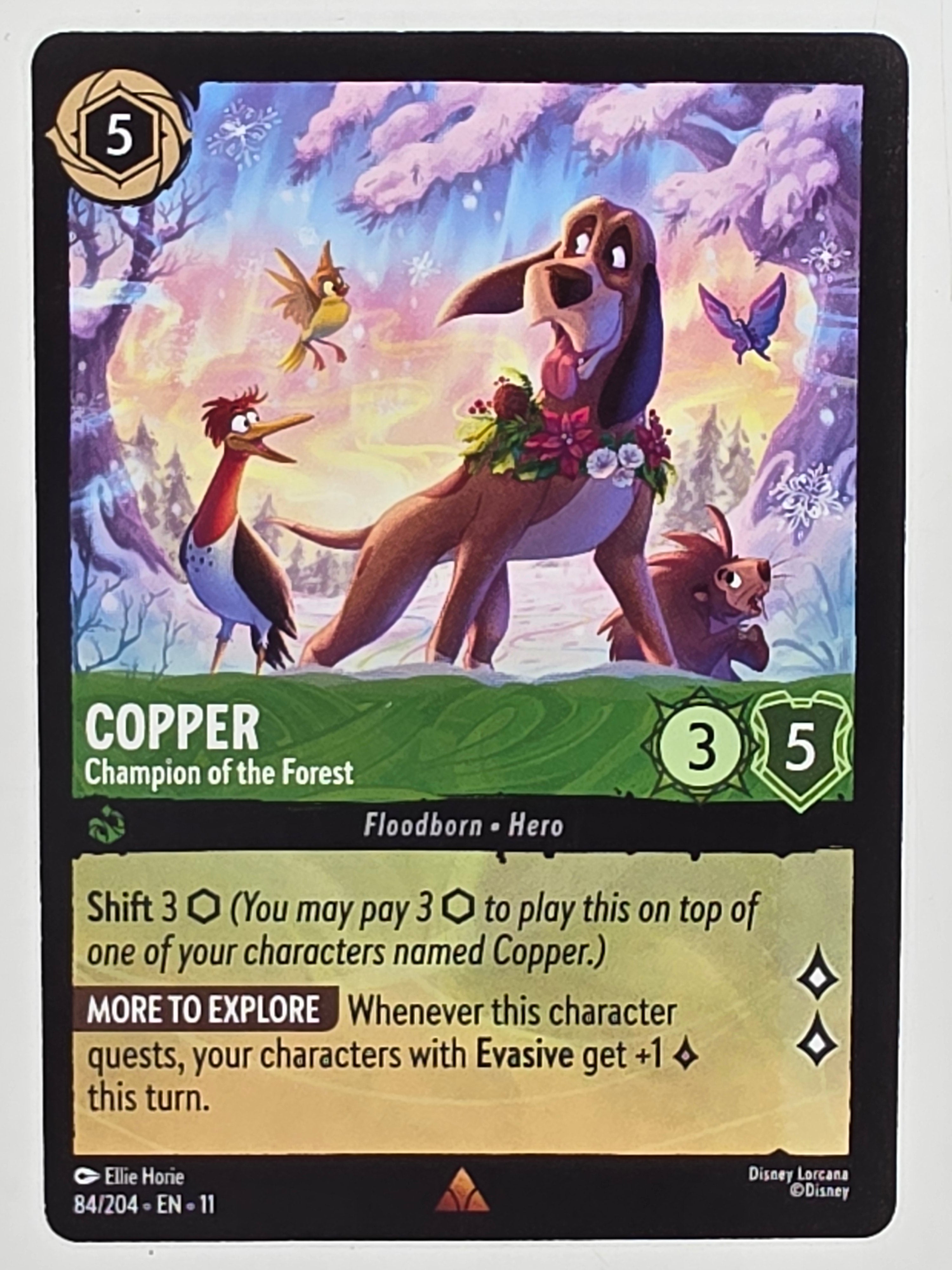 Disney Lorcana Winterspell #84/204 Copper - Champion of the Forest | Rare