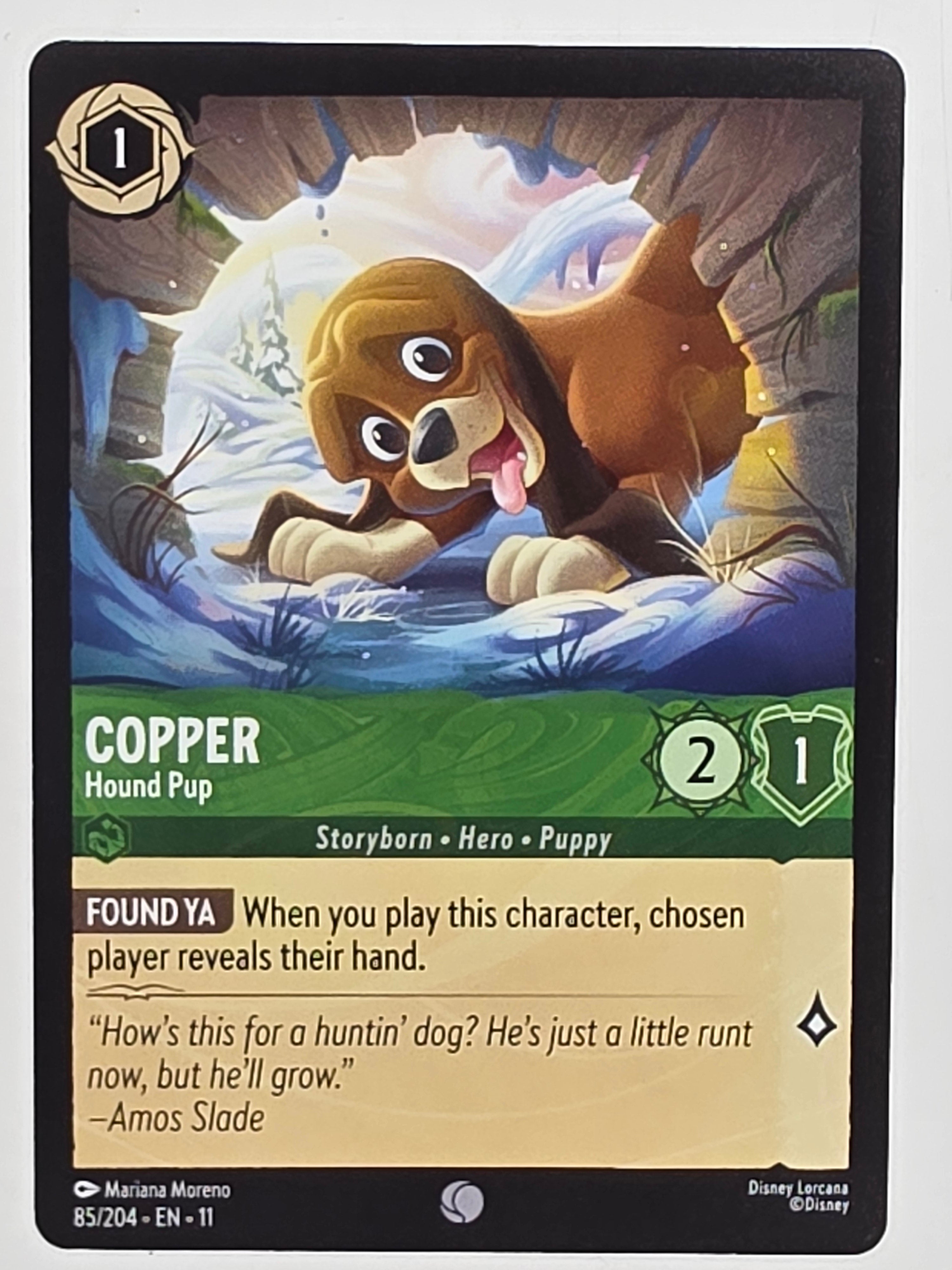 Disney Lorcana Winterspell #85/204 Copper - Hound Pup | Common