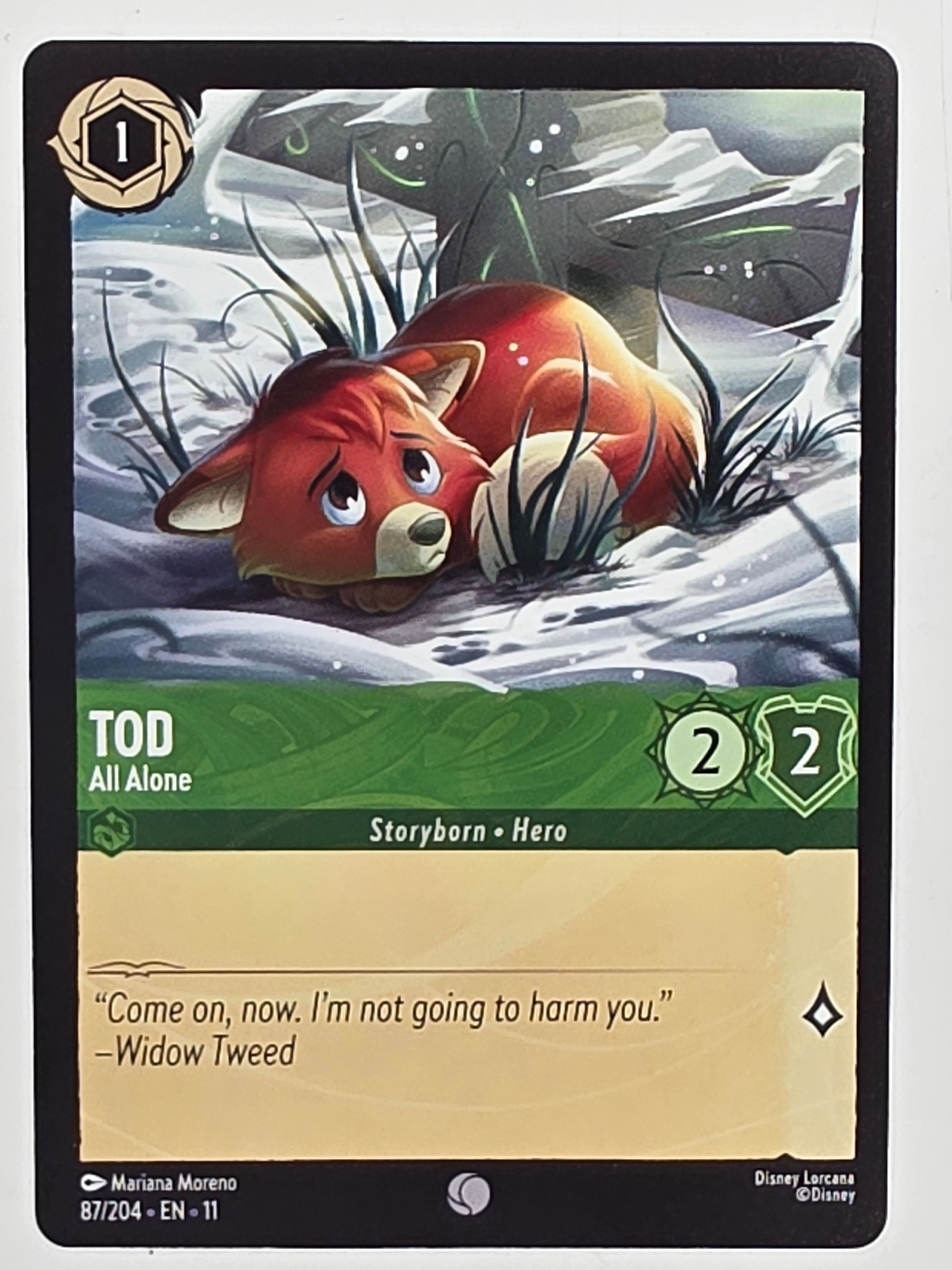 Disney Lorcana Winterspell #87/204 Tod - All Alone | Common
