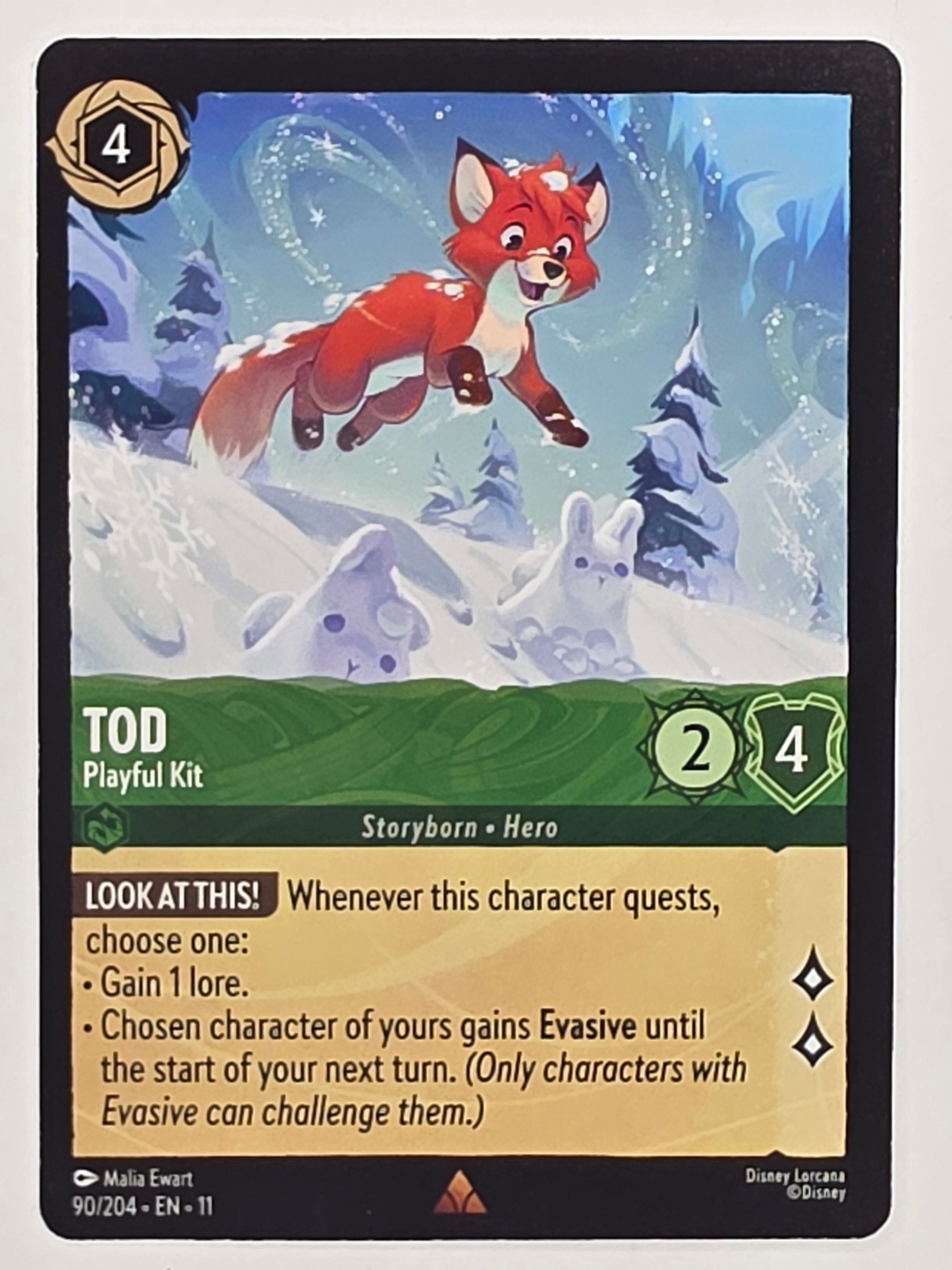 Disney Lorcana Winterspell #90/204 Tod - Playful Kit | Rare