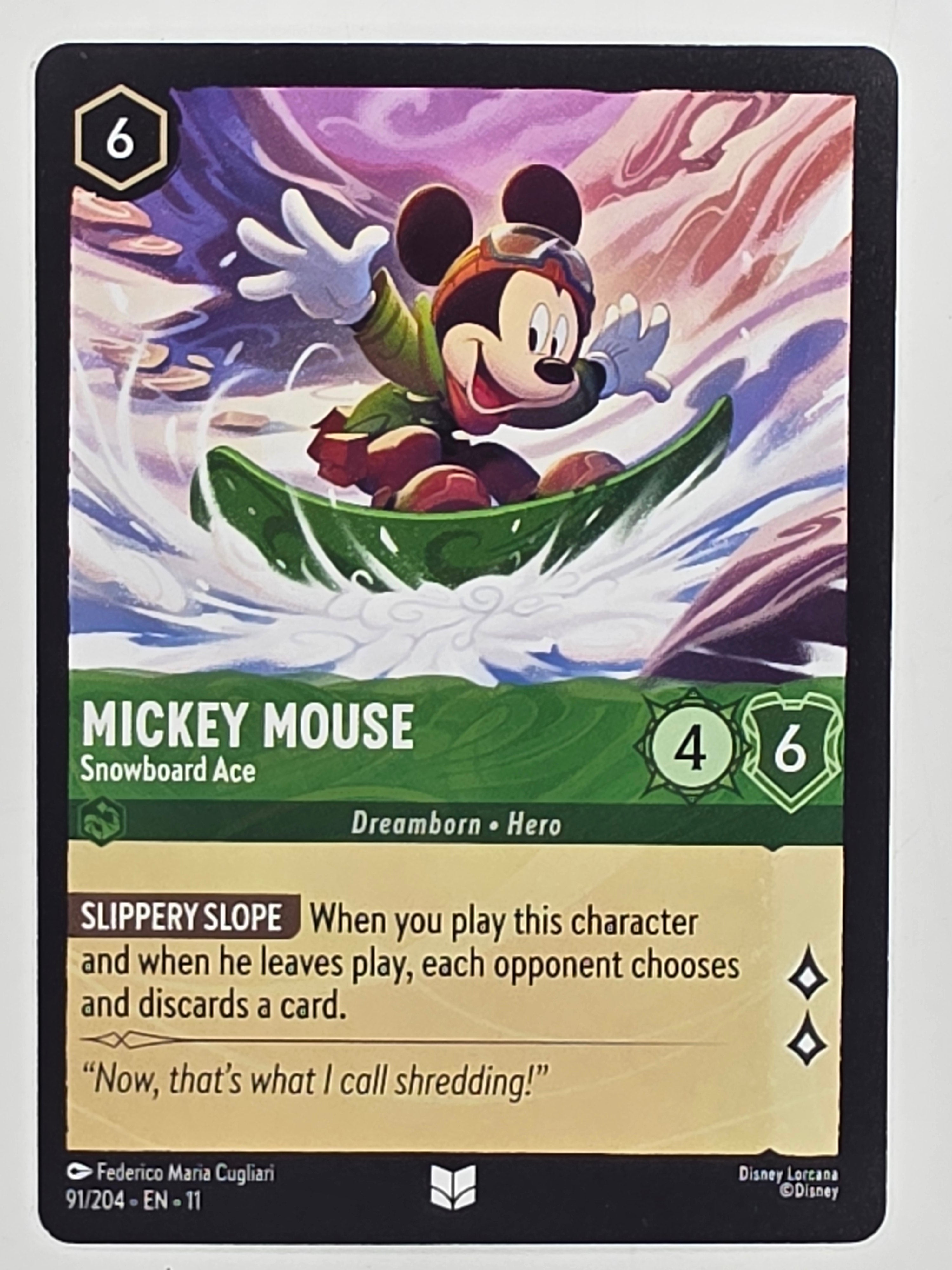 Disney Lorcana Winterspell #91/204 Mickey Mouse - Snowboard Ace | Uncommon