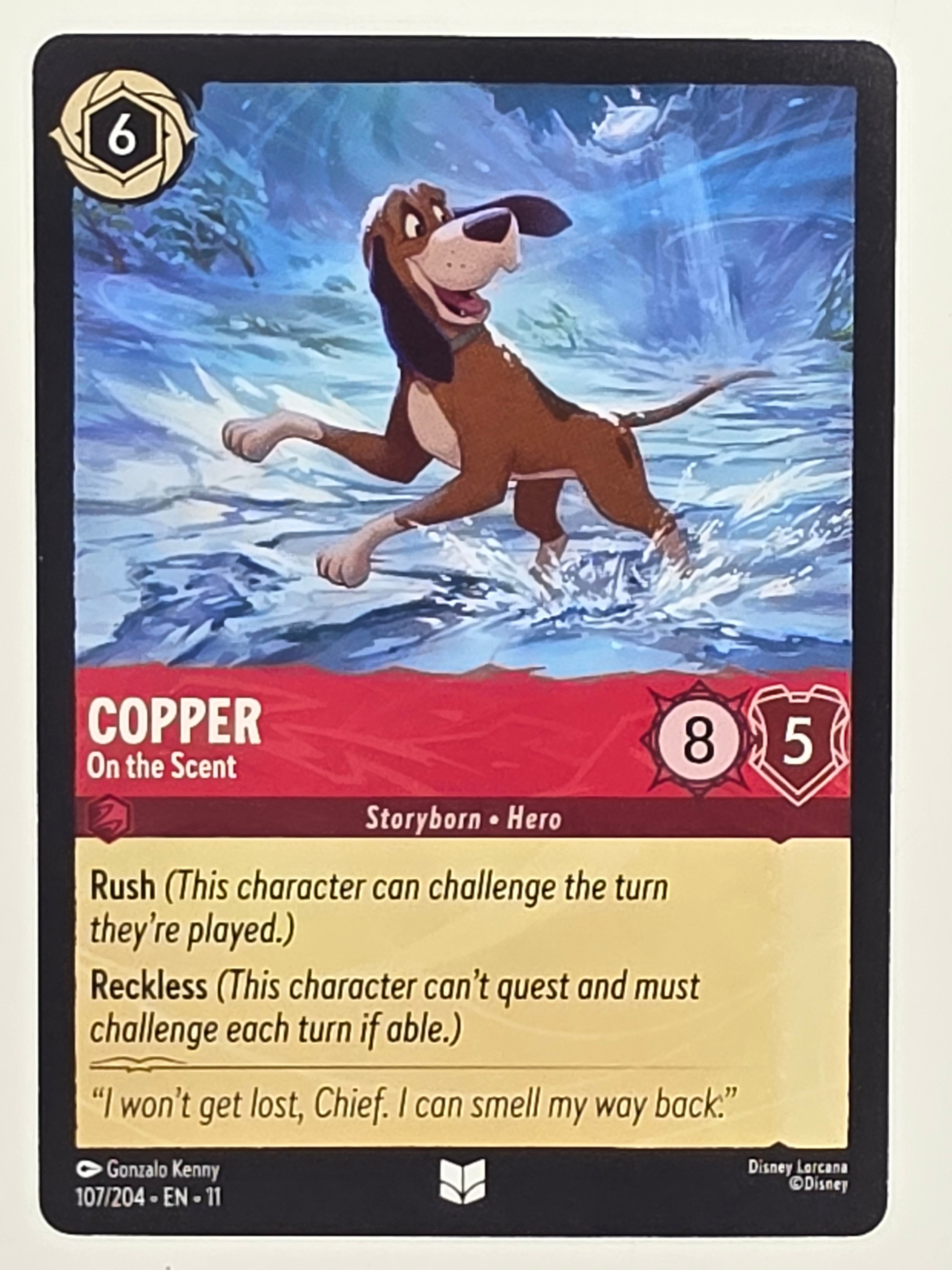Disney Lorcana Winterspell #107/204 Copper - On the Scent | Uncommon