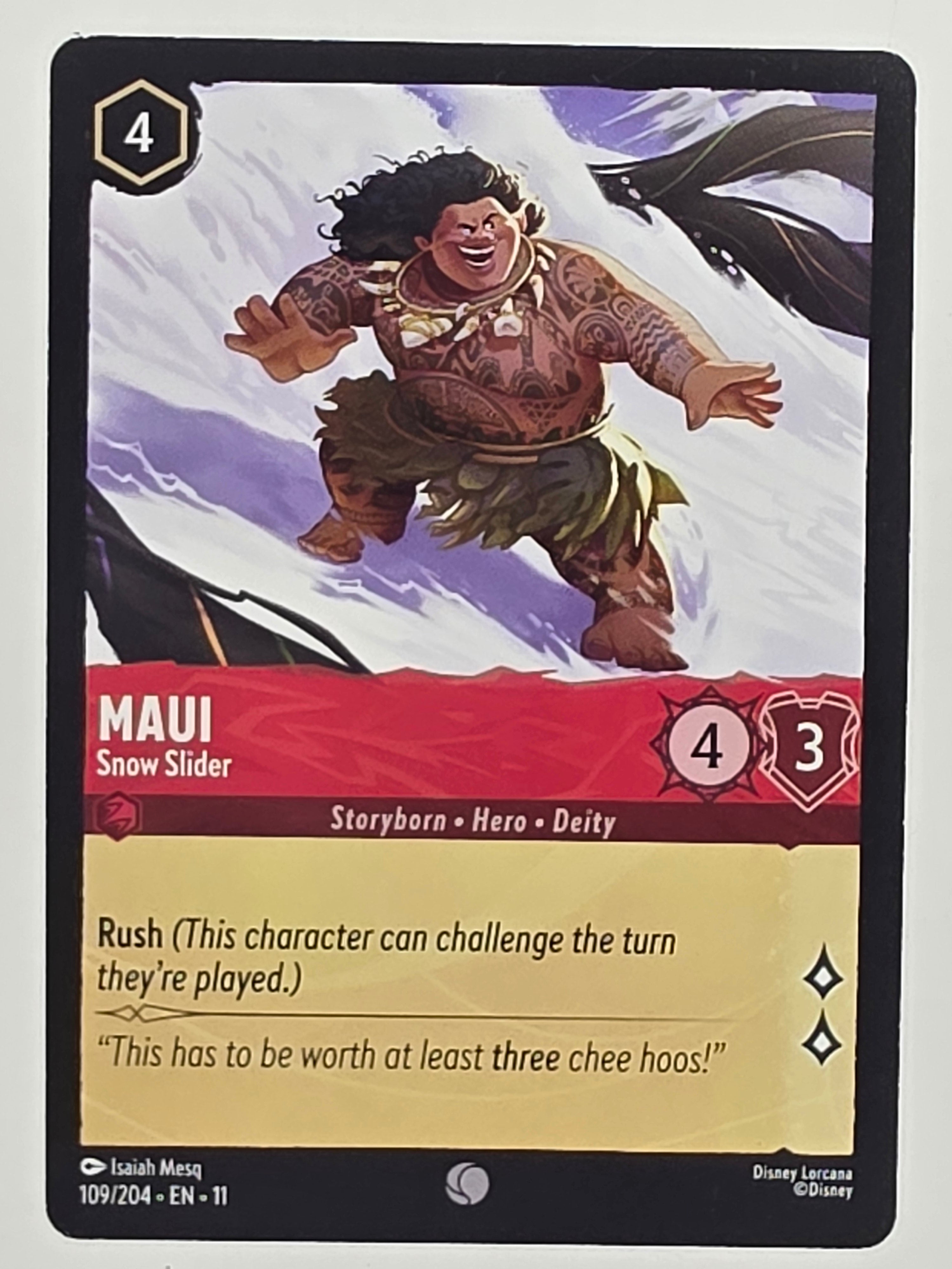 Disney Lorcana Winterspell #109/204 Maui - Snow Slider | Common
