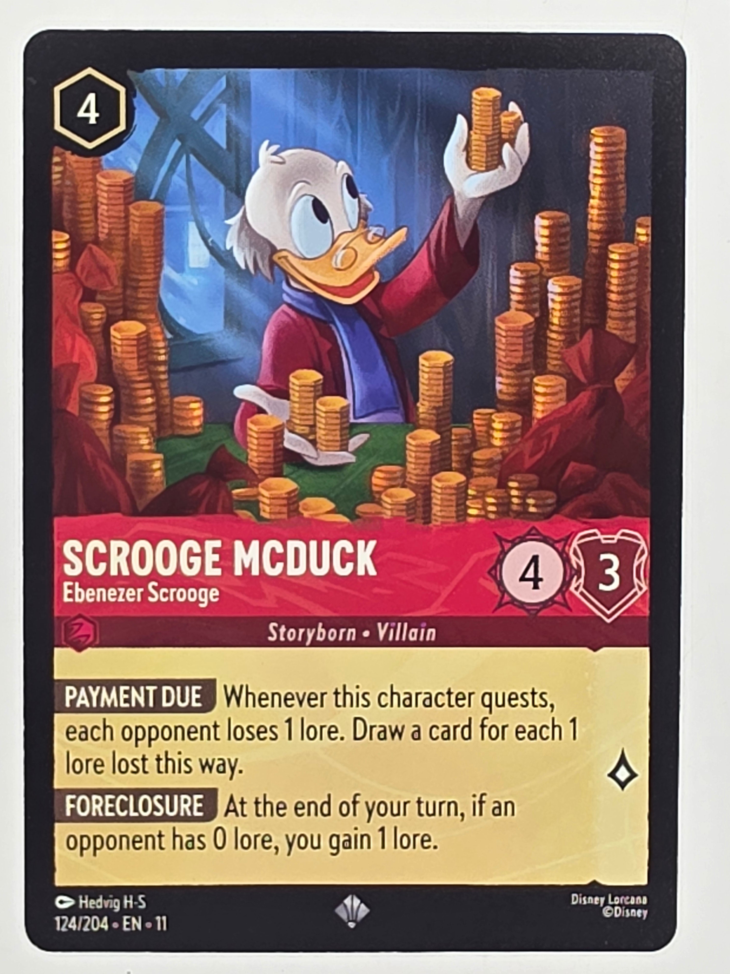 Disney Lorcana Winterspell #124/204 Scrooge McDuck - Ebenezer Scrooge|Super Rare