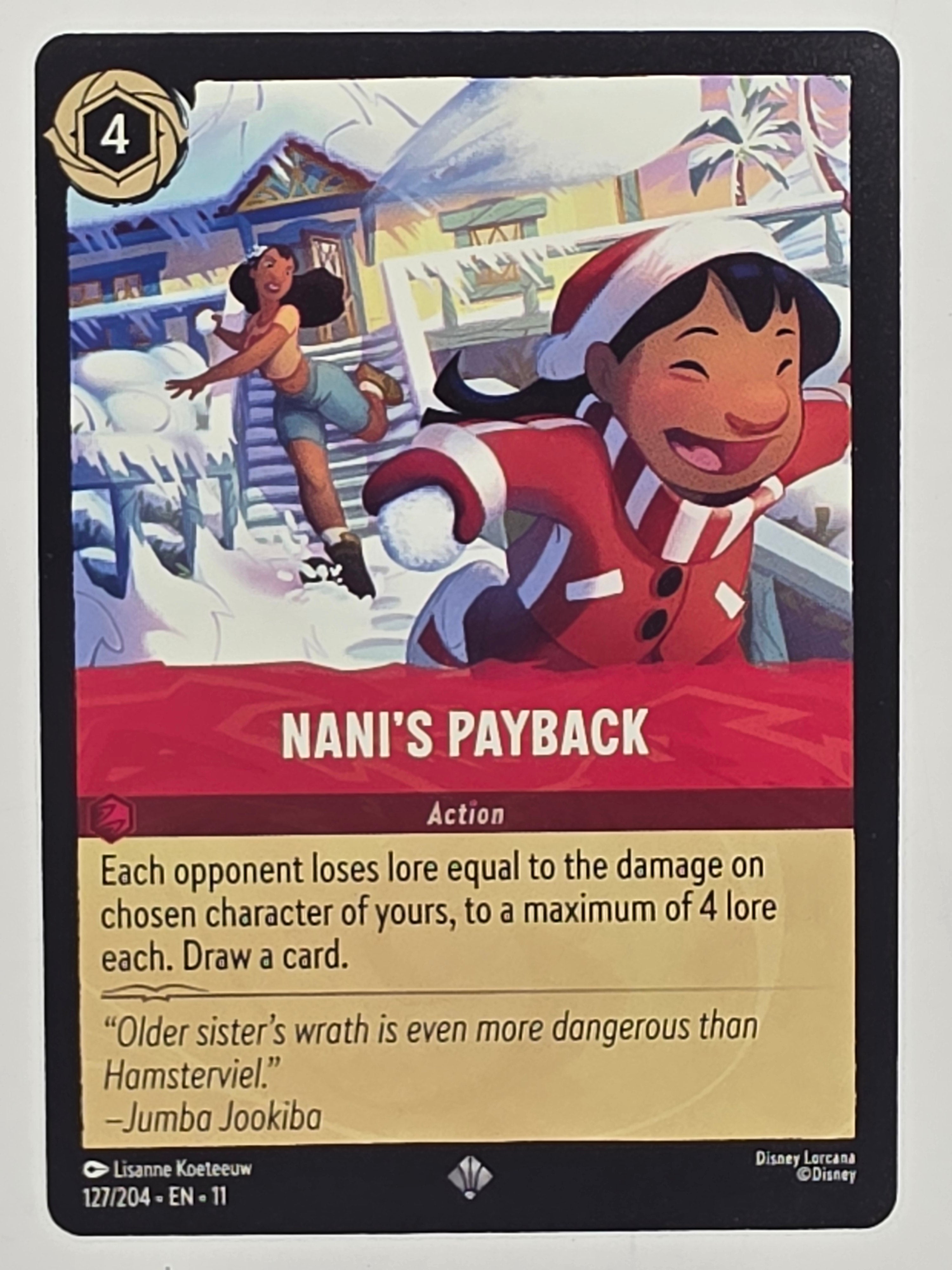 Disney Lorcana Winterspell #127/204 Nani's Payback | Super Rare