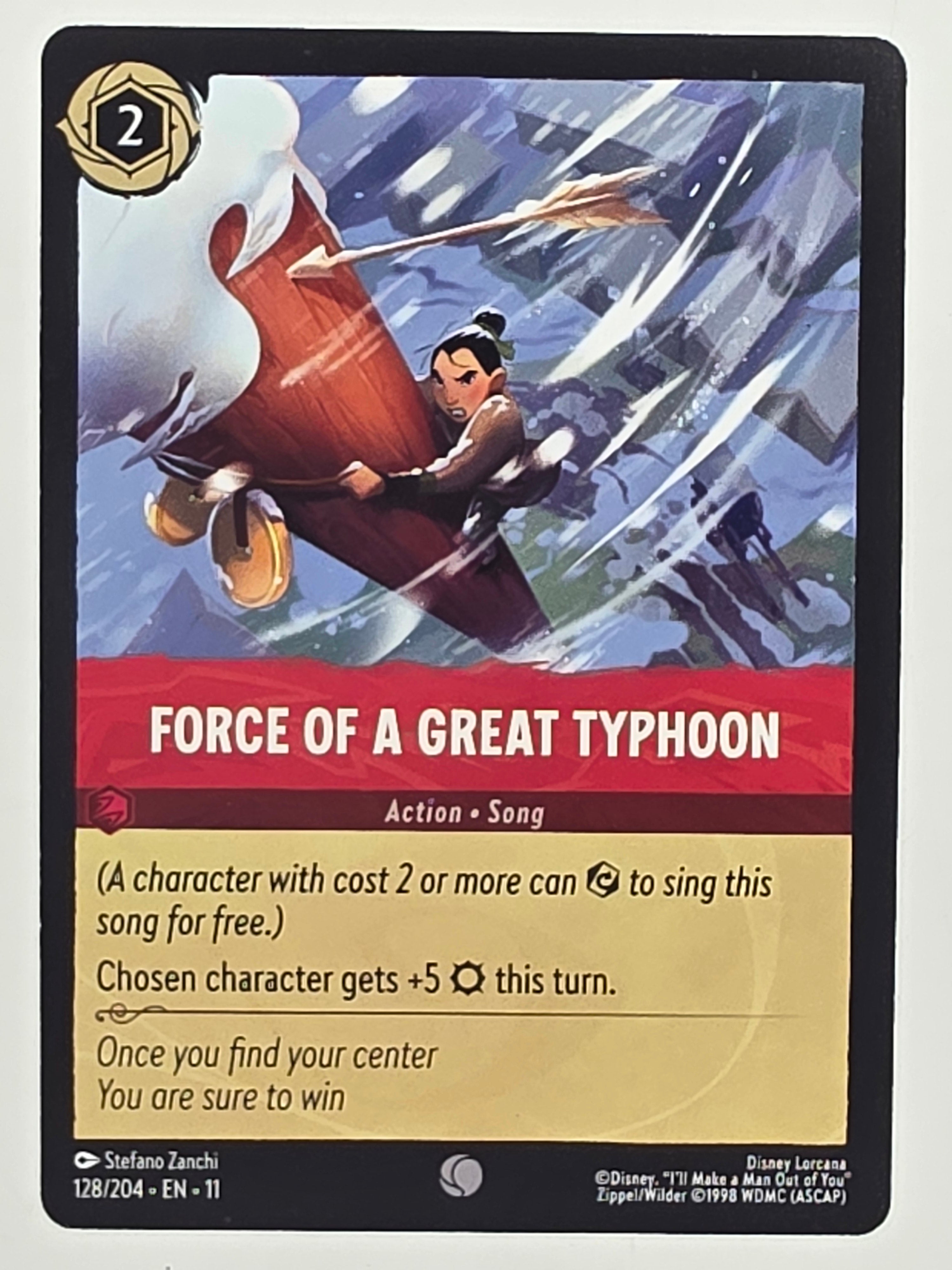 Disney Lorcana Winterspell #128/204 Force of a Great Typhoon | Common