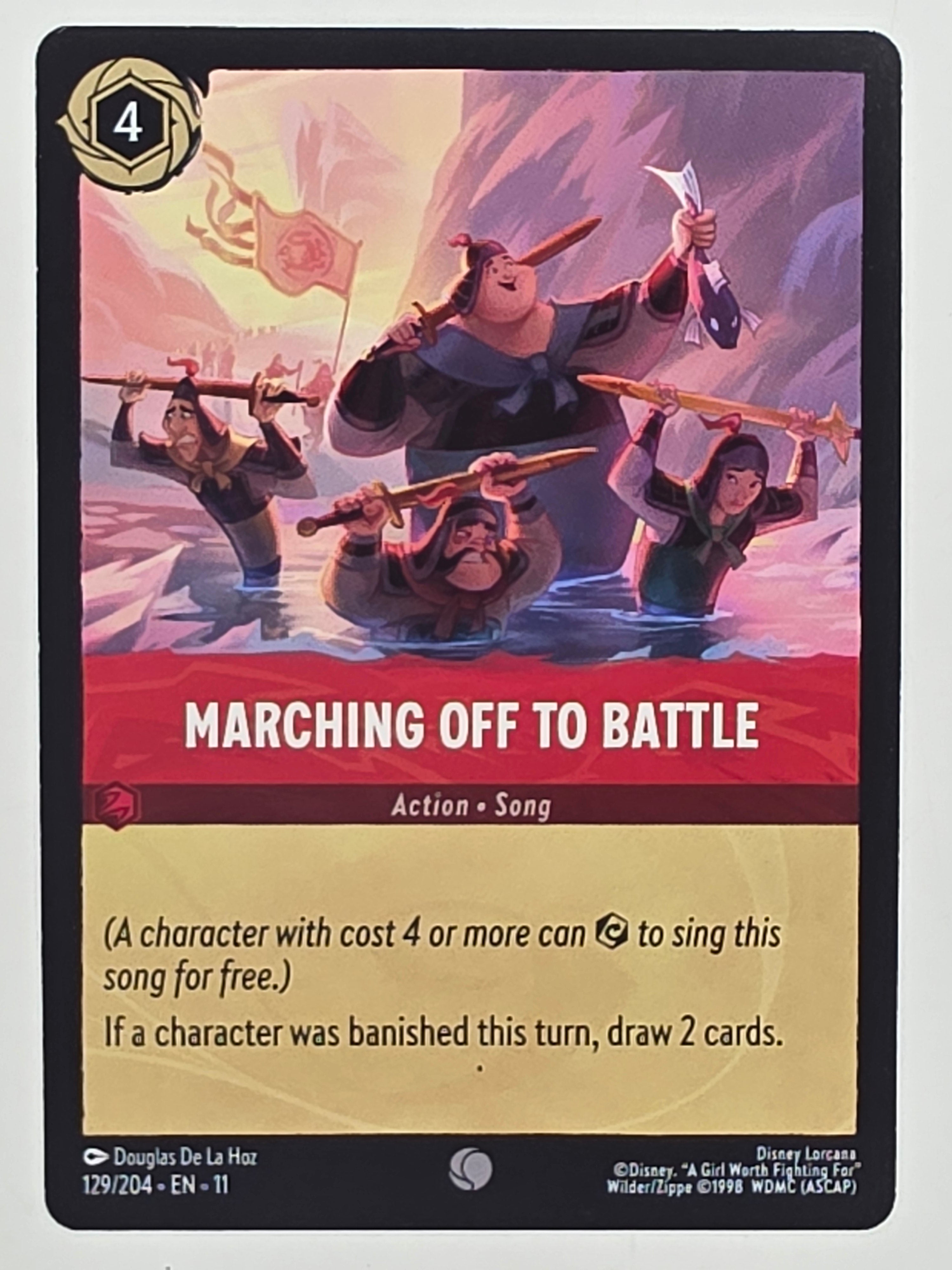 Disney Lorcana Winterspell #129/204 Marching Off to Battle | Common