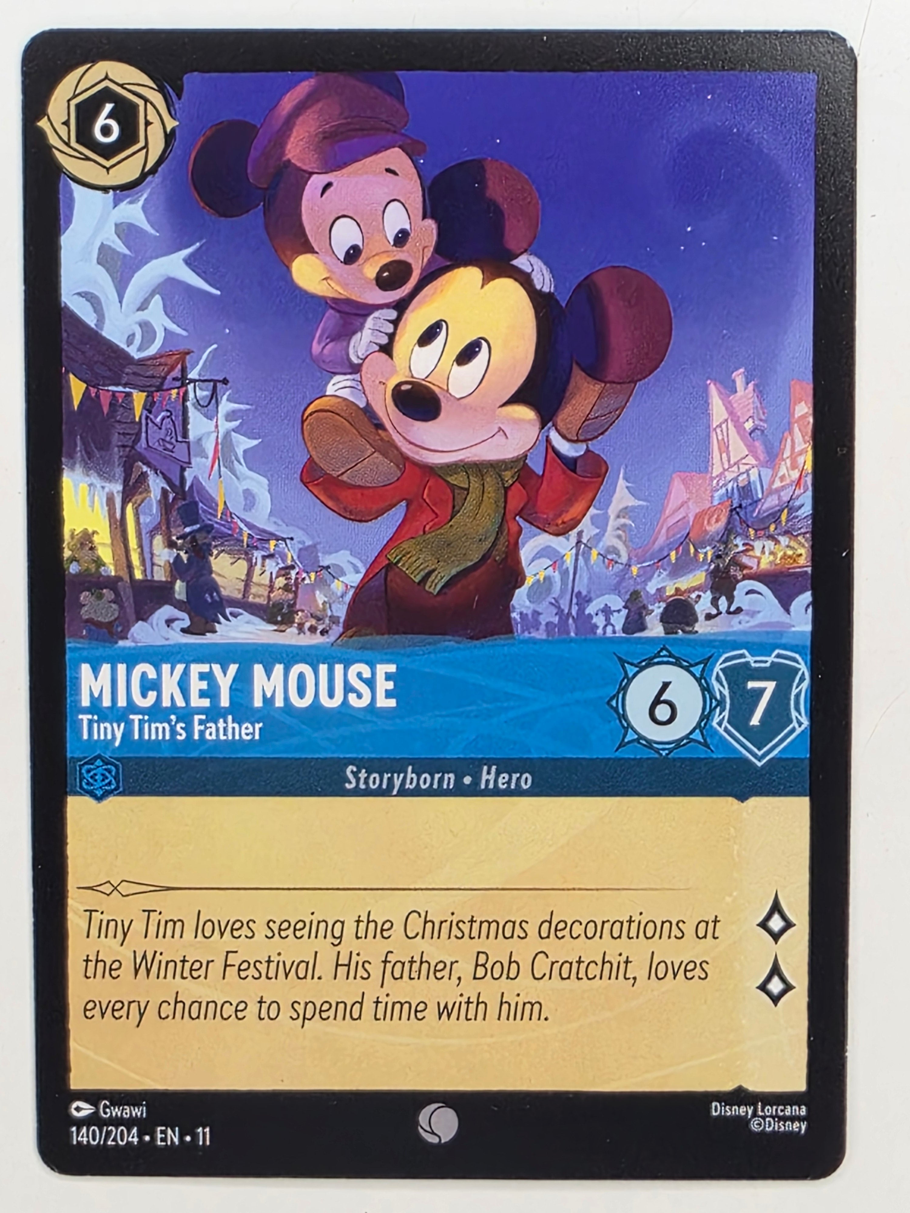 Disney Lorcana Winterspell #140/204 Mickey Mouse - Tiny Tim's Father | Common