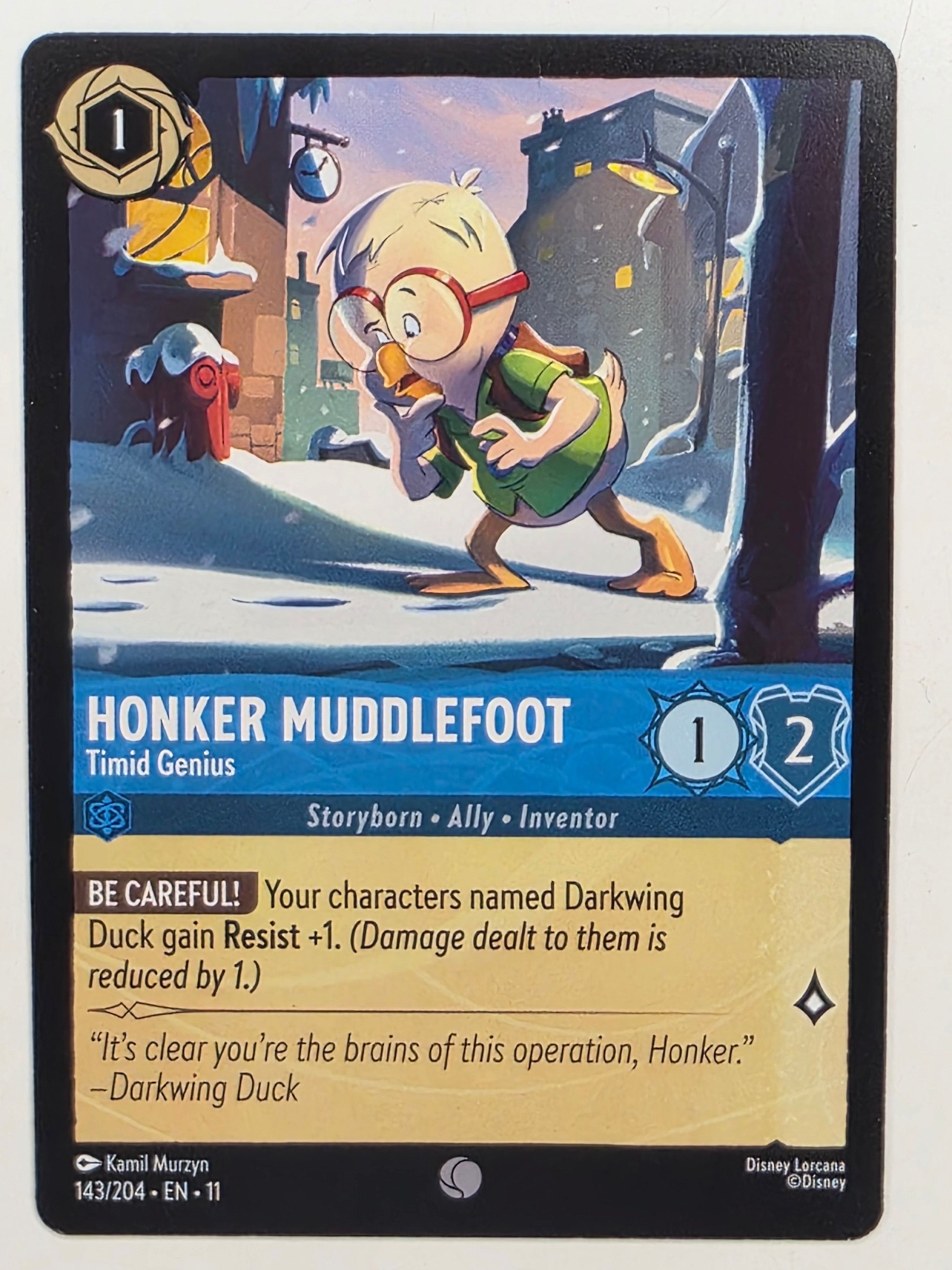 Disney Lorcana Winterspell #143/204 Honker Muddlefoot - Timid Genius | Common