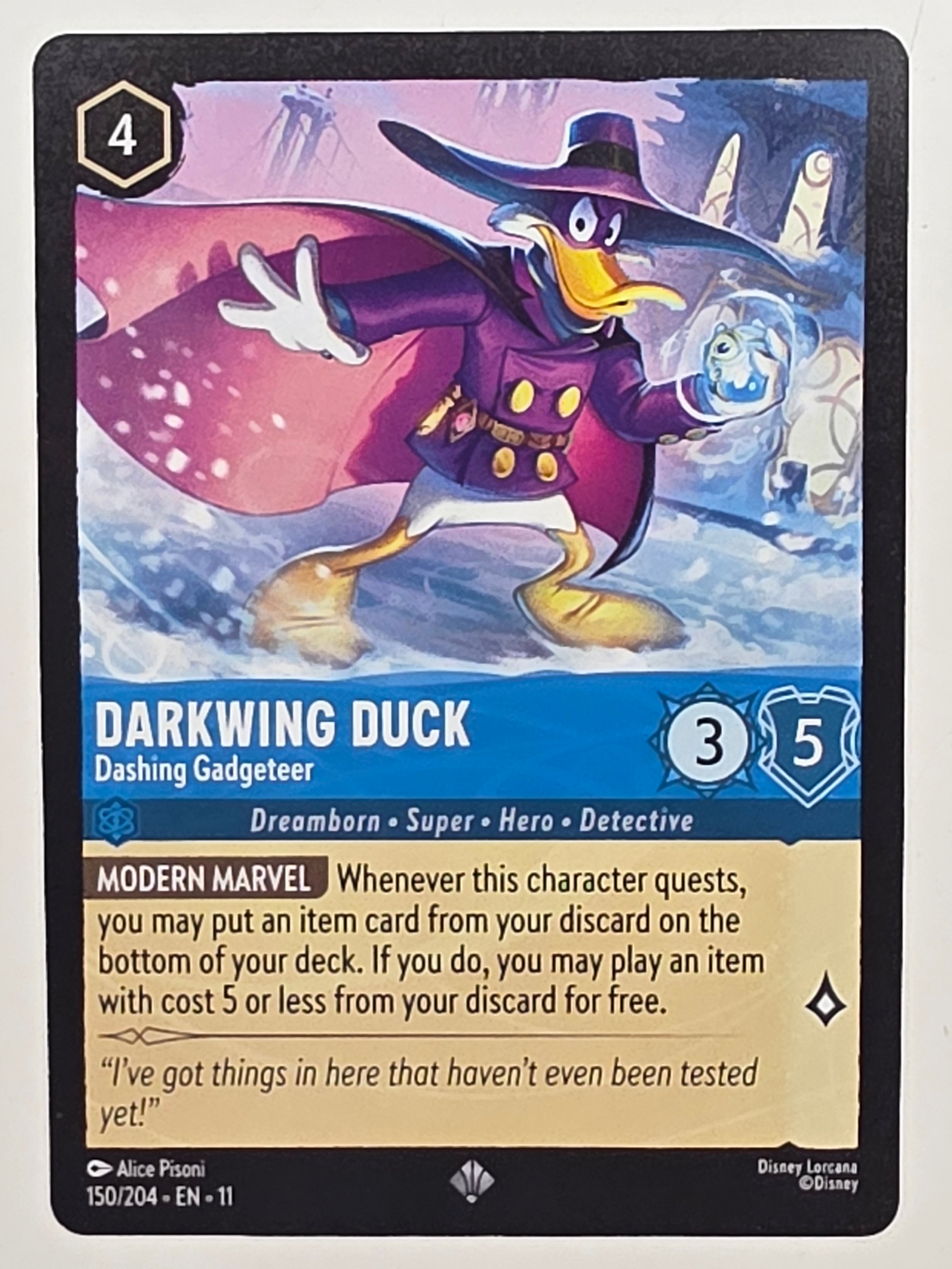 Disney Lorcana Winterspell #150/204 Darkwing Duck - Dashing Gadgeteer|Super Rare