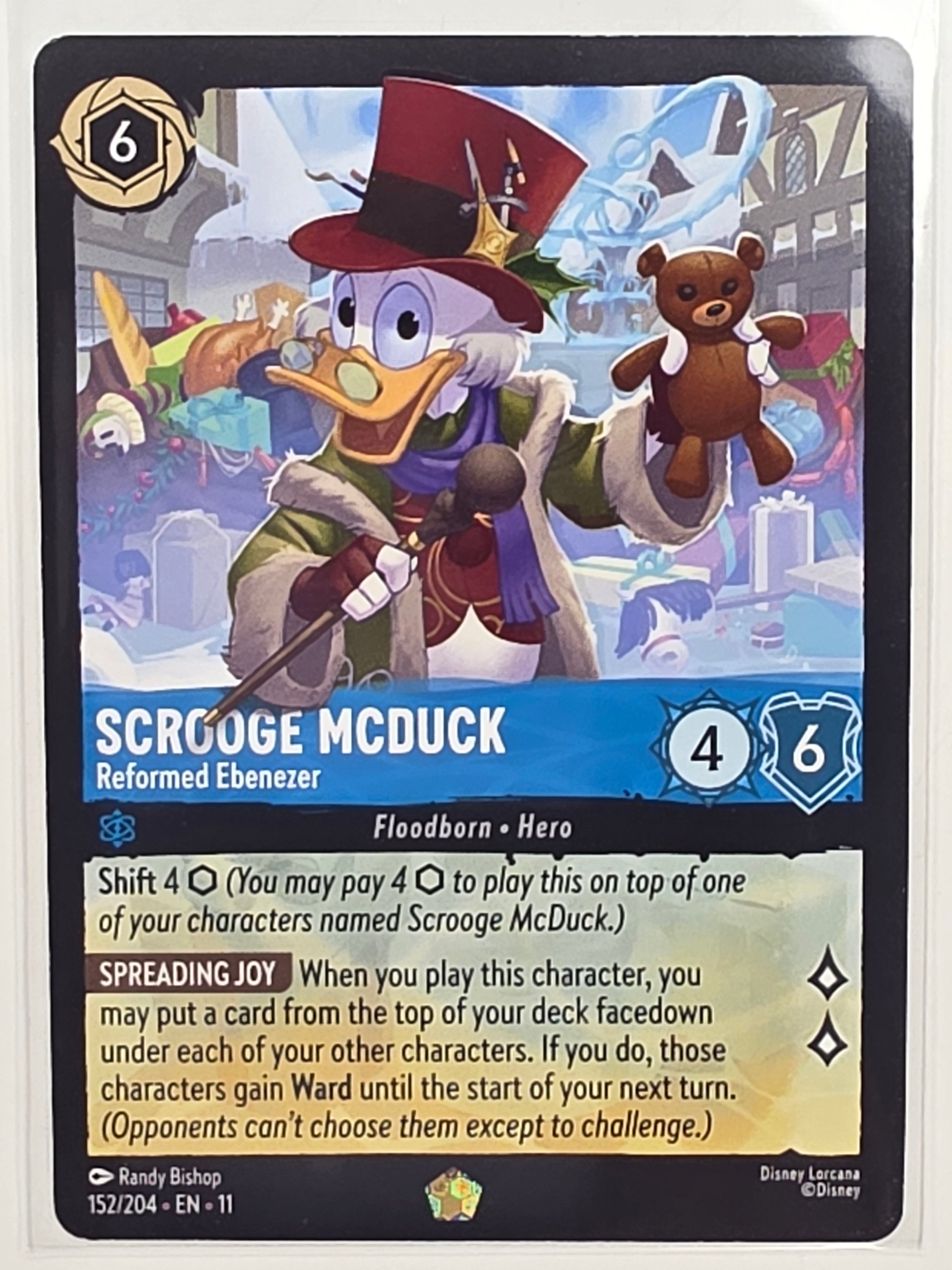 Disney Lorcana Winterspell #152/204 Scrooge McDuck - Reformed Ebenezer|Legendary