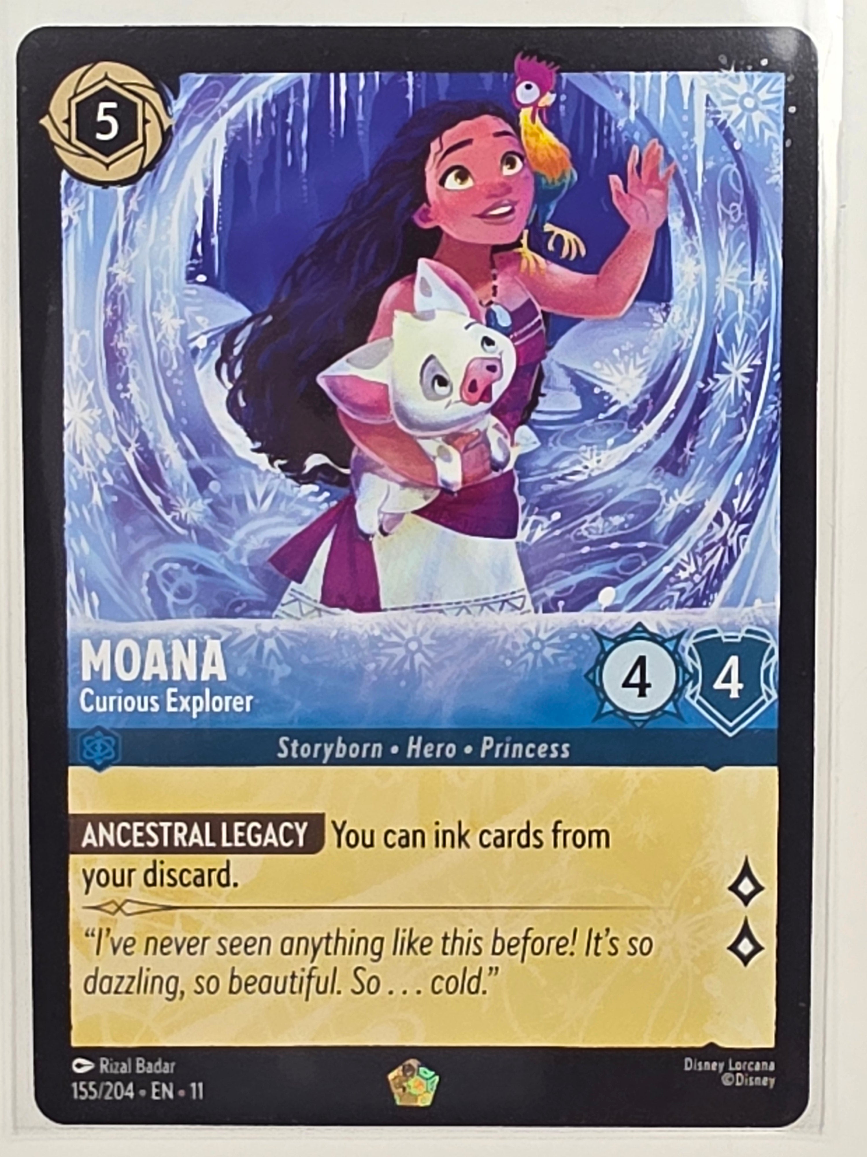 Disney Lorcana Winterspell #155/204 Moana - Curious Explorer | Legendary