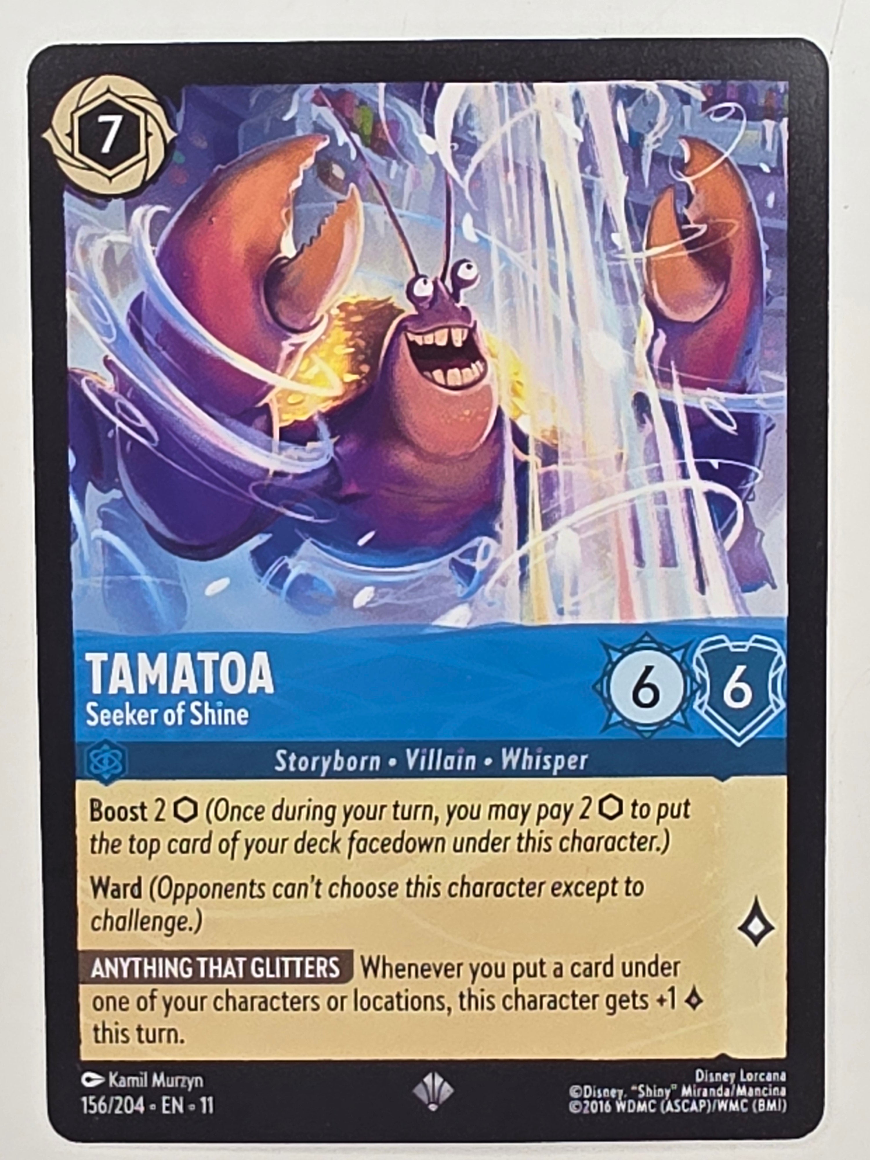 Disney Lorcana Winterspell #156/204 Tamatoa - Seeker of Shine | Super Rare