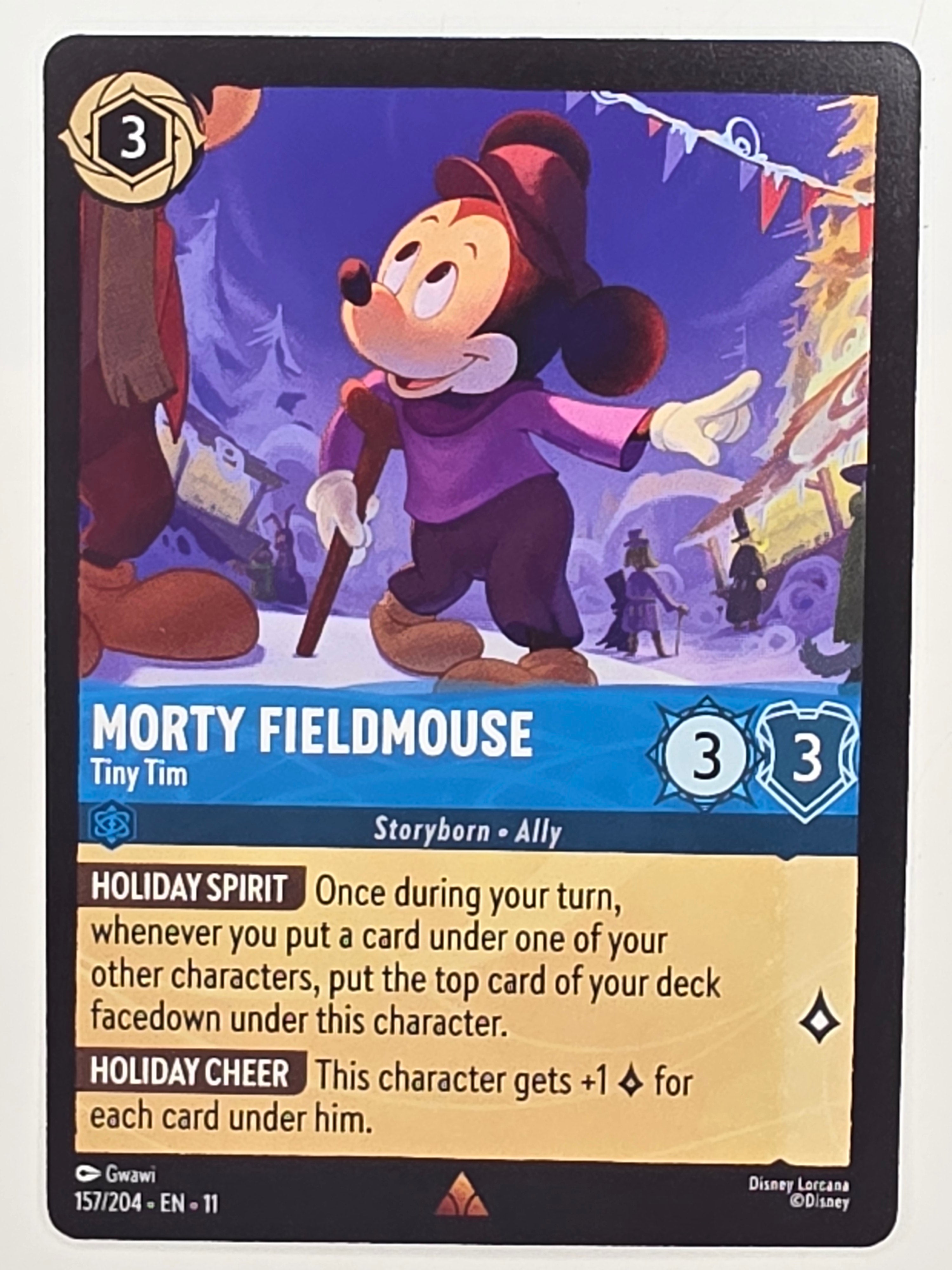 Disney Lorcana Winterspell #157/204 Morty Fieldmouse - Tiny Tim | Rare