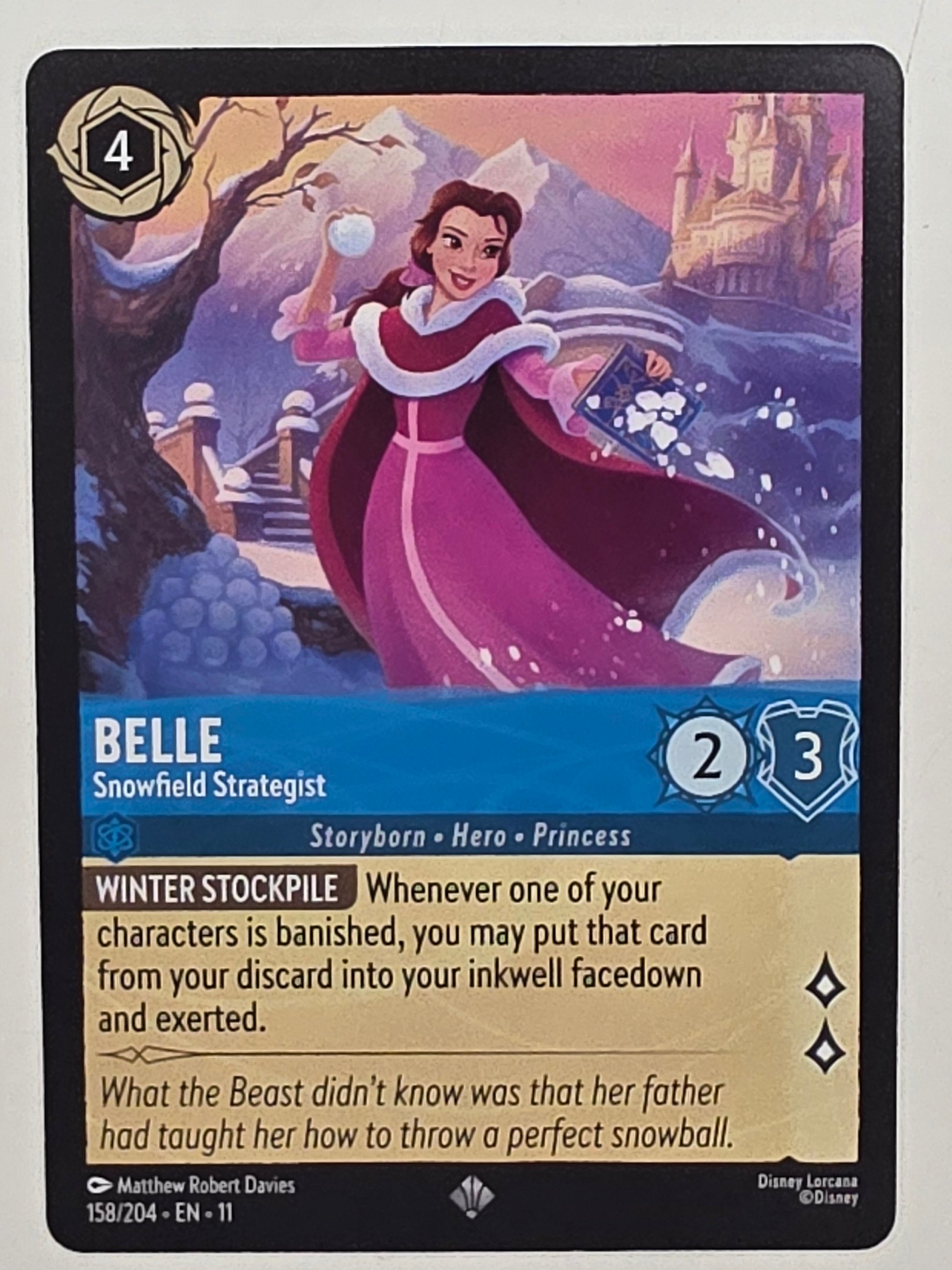 Disney Lorcana Winterspell #158/204 Belle - Snowfield Strategist | Super Rare