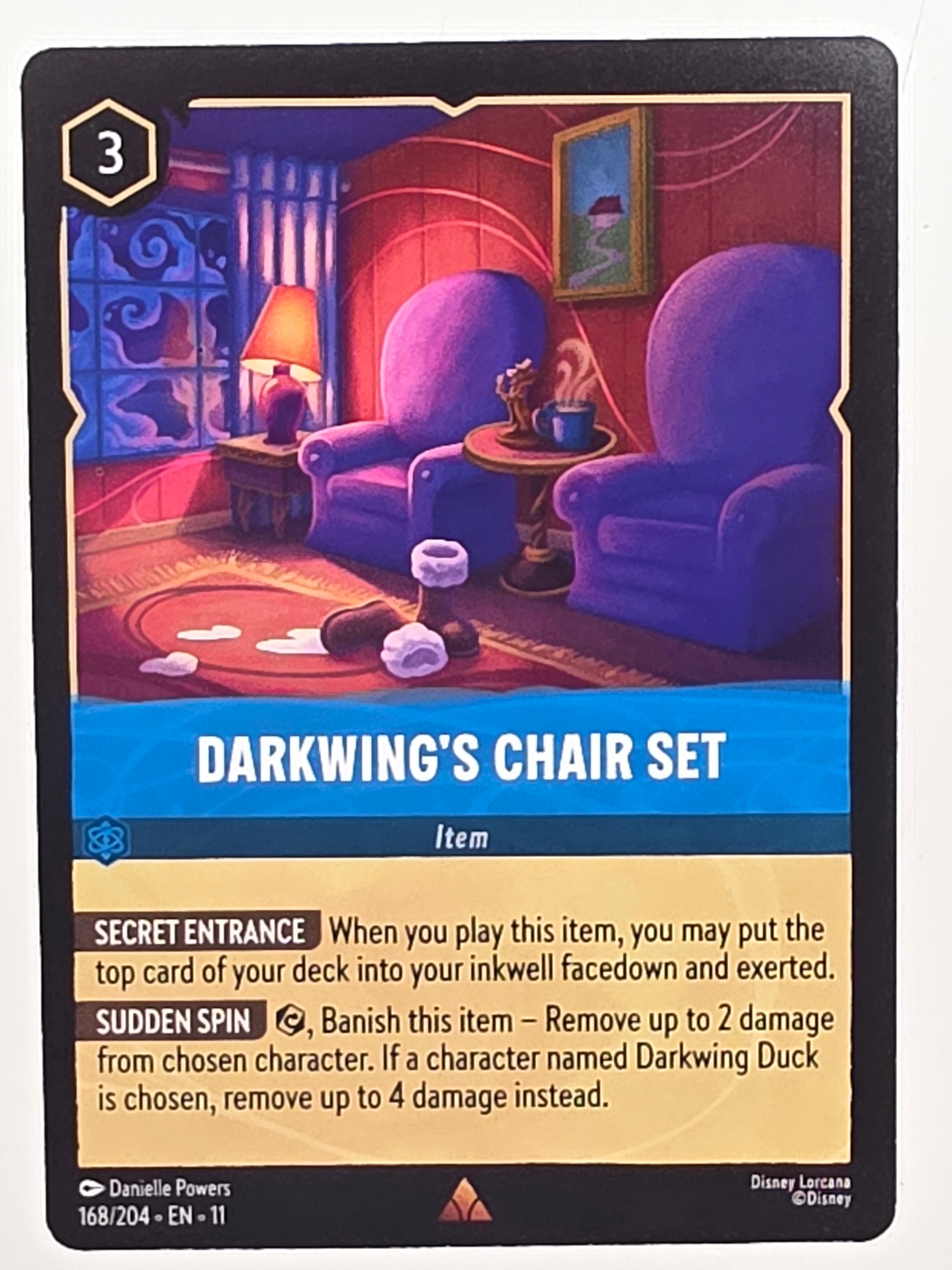 Disney Lorcana Winterspell #168/204 Darkwing's Chair Set | Rare