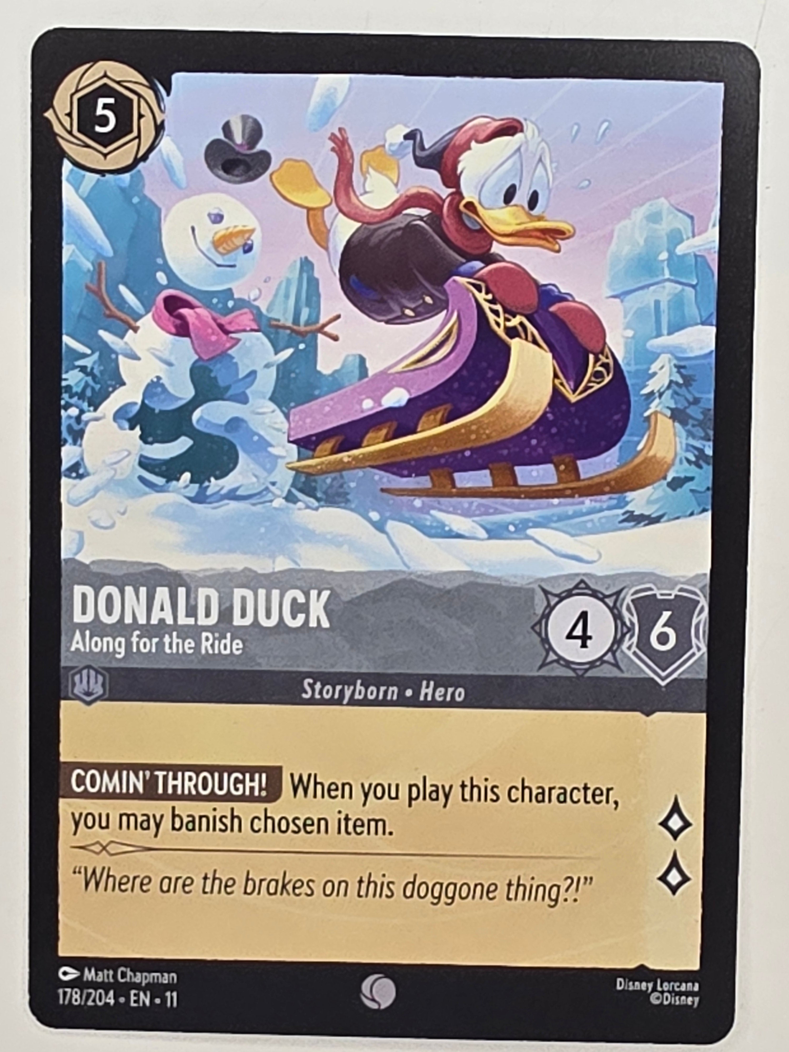 Disney Lorcana Winterspell #178/204 Donald Duck - Along for the Ride | Common