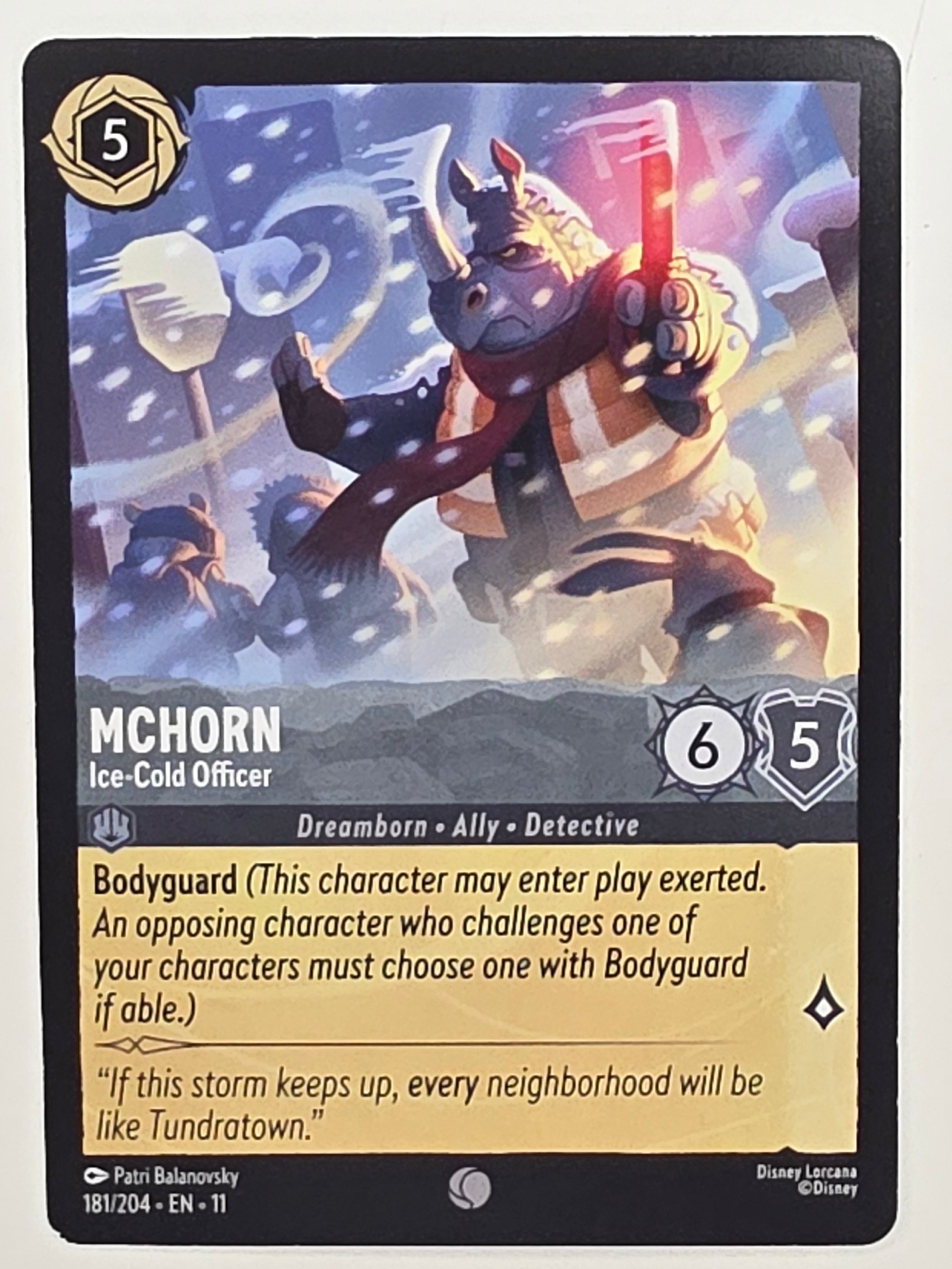 Disney Lorcana Winterspell #181/204 McHorn - Ice-Cold Officer | Uncommon