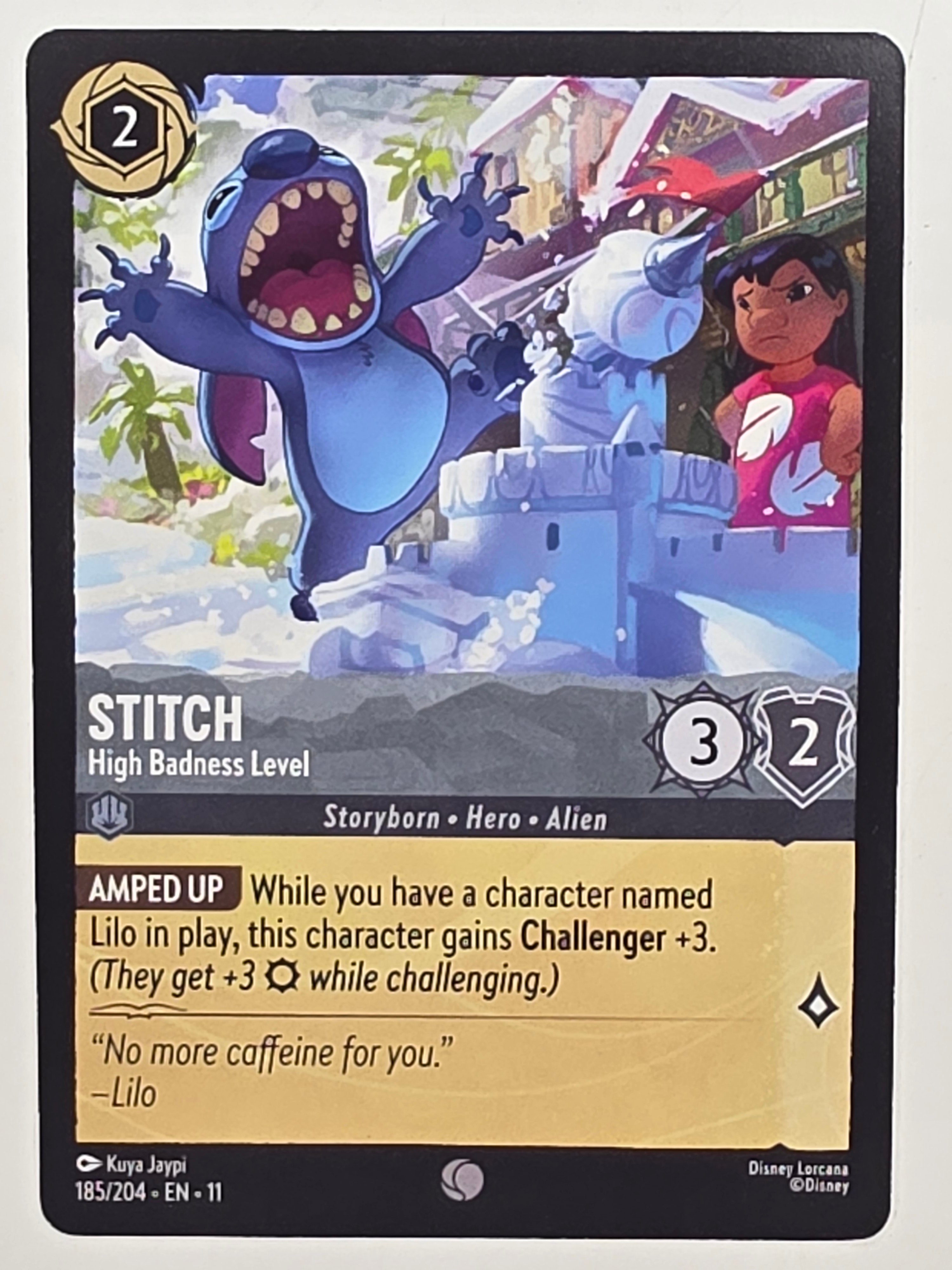 Disney Lorcana Winterspell #185/204 Stitch - High Badness Level | Common