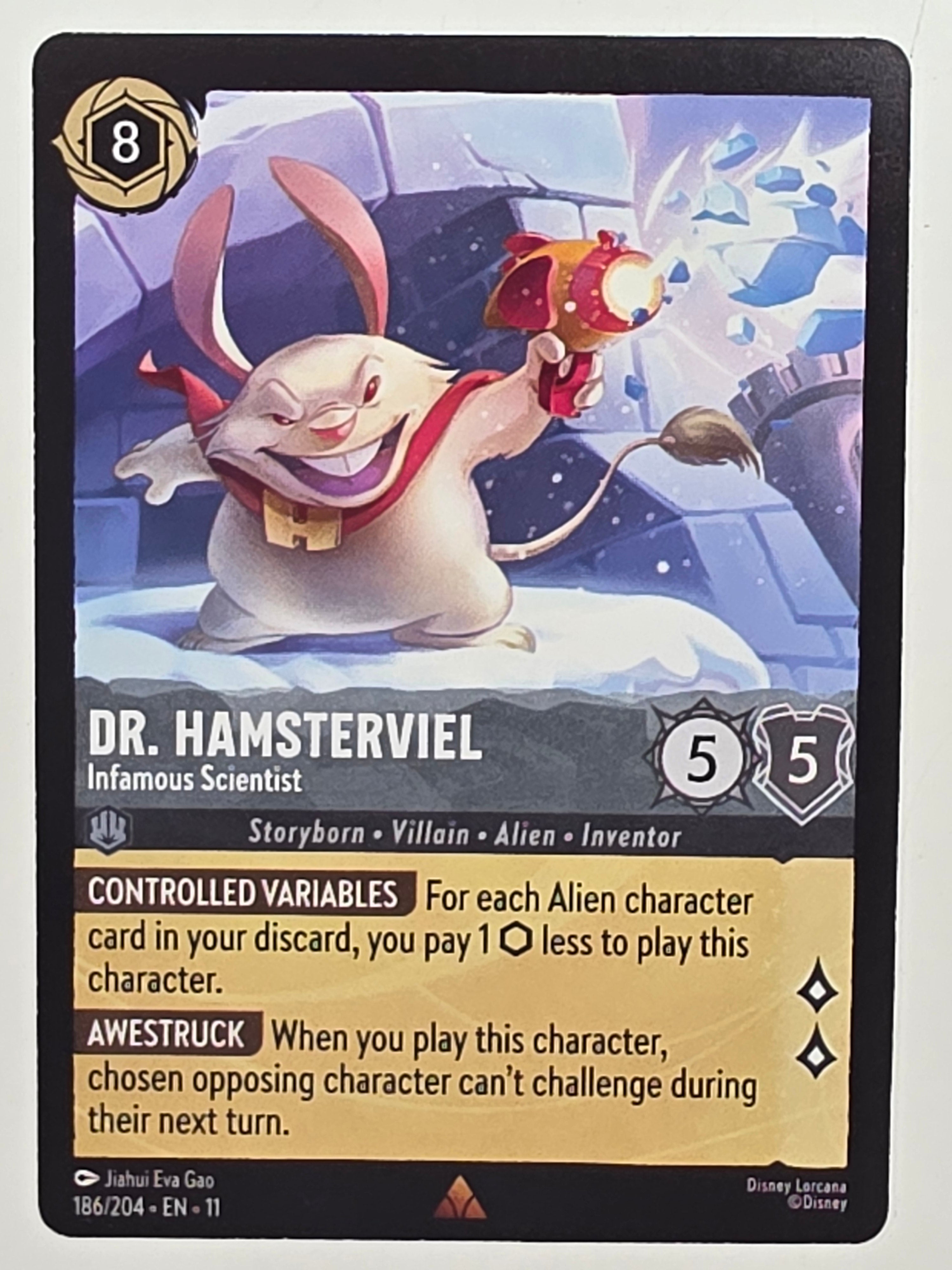 Disney Lorcana Winterspell #186/204 Dr Hamsterviel - Infamous Scientist | Rare