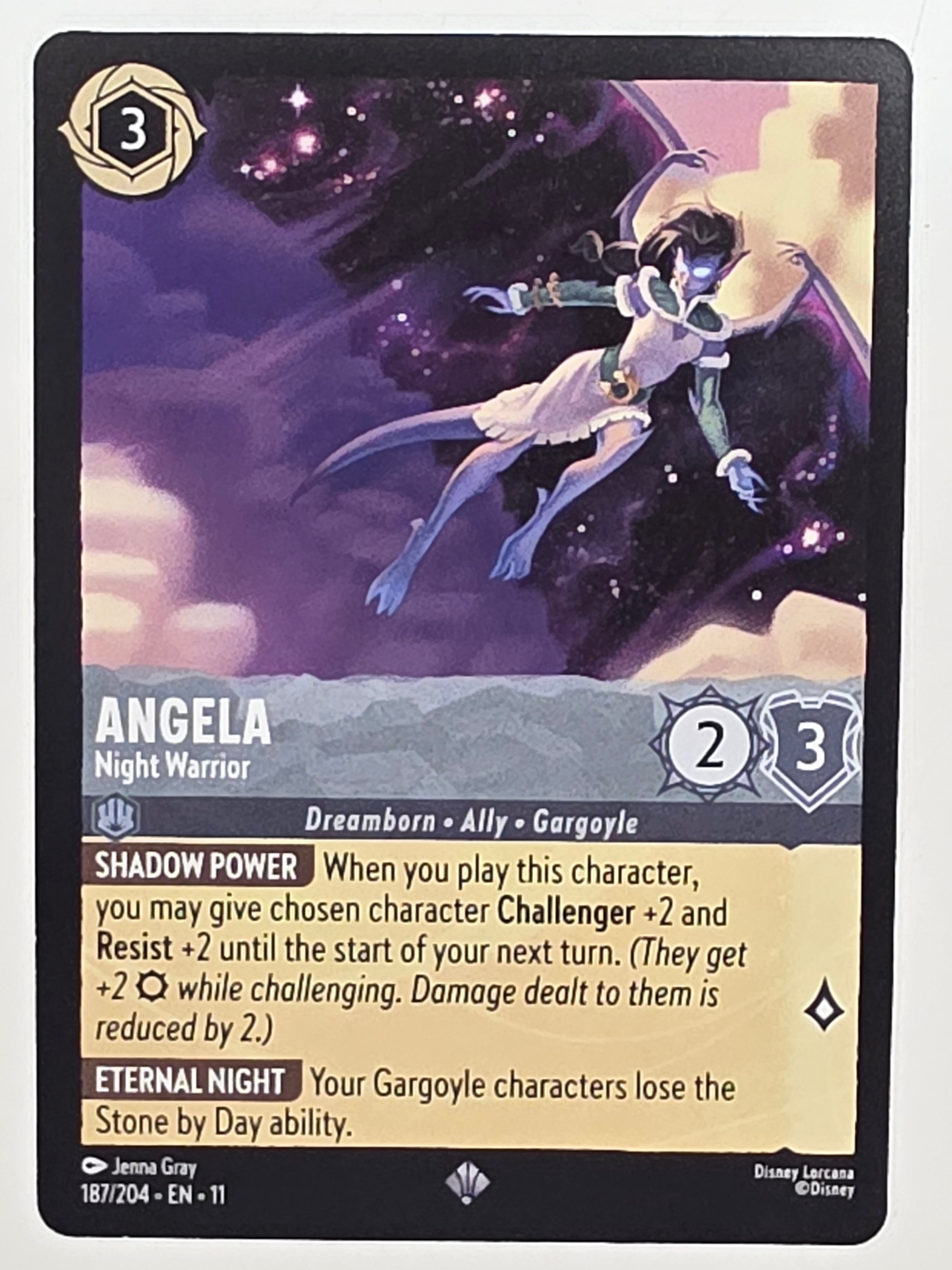Disney Lorcana Winterspell #187/204 Angela - Night Warrior | Super Rare