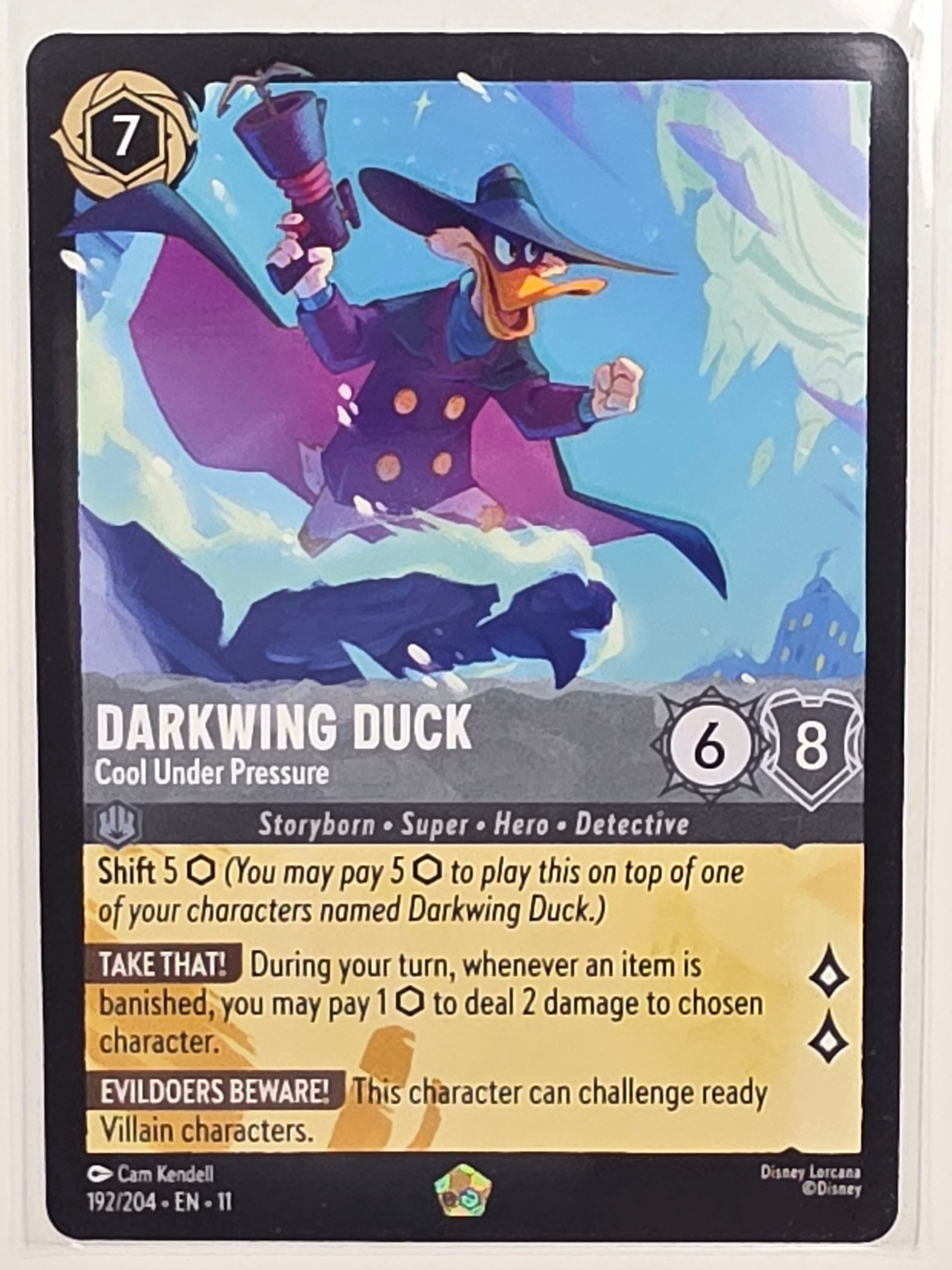 Disney Lorcana Winterspell #192/204 Darkwing Duck -Cool Under Pressure|Legendary