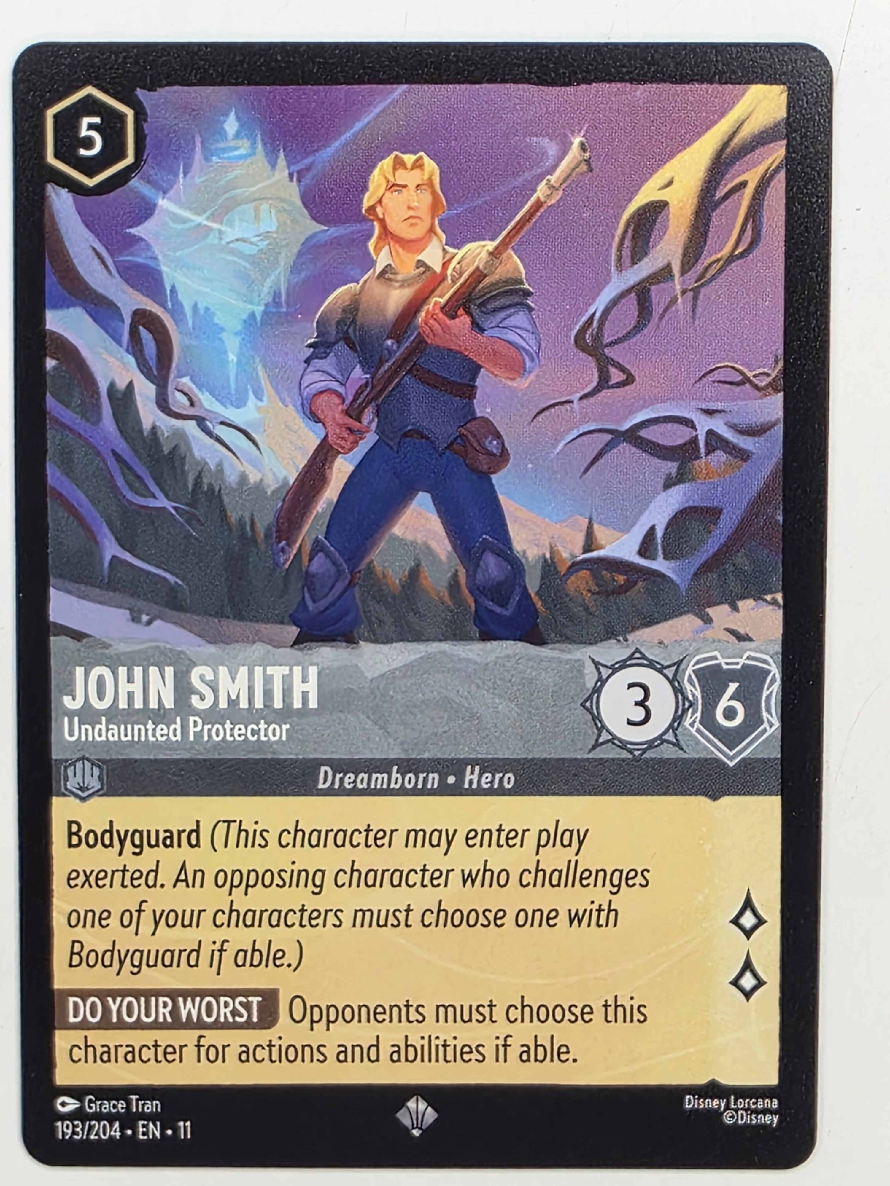 Disney Lorcana Winterspell #193/204 John Smith - Undaunted Protector |Super Rare