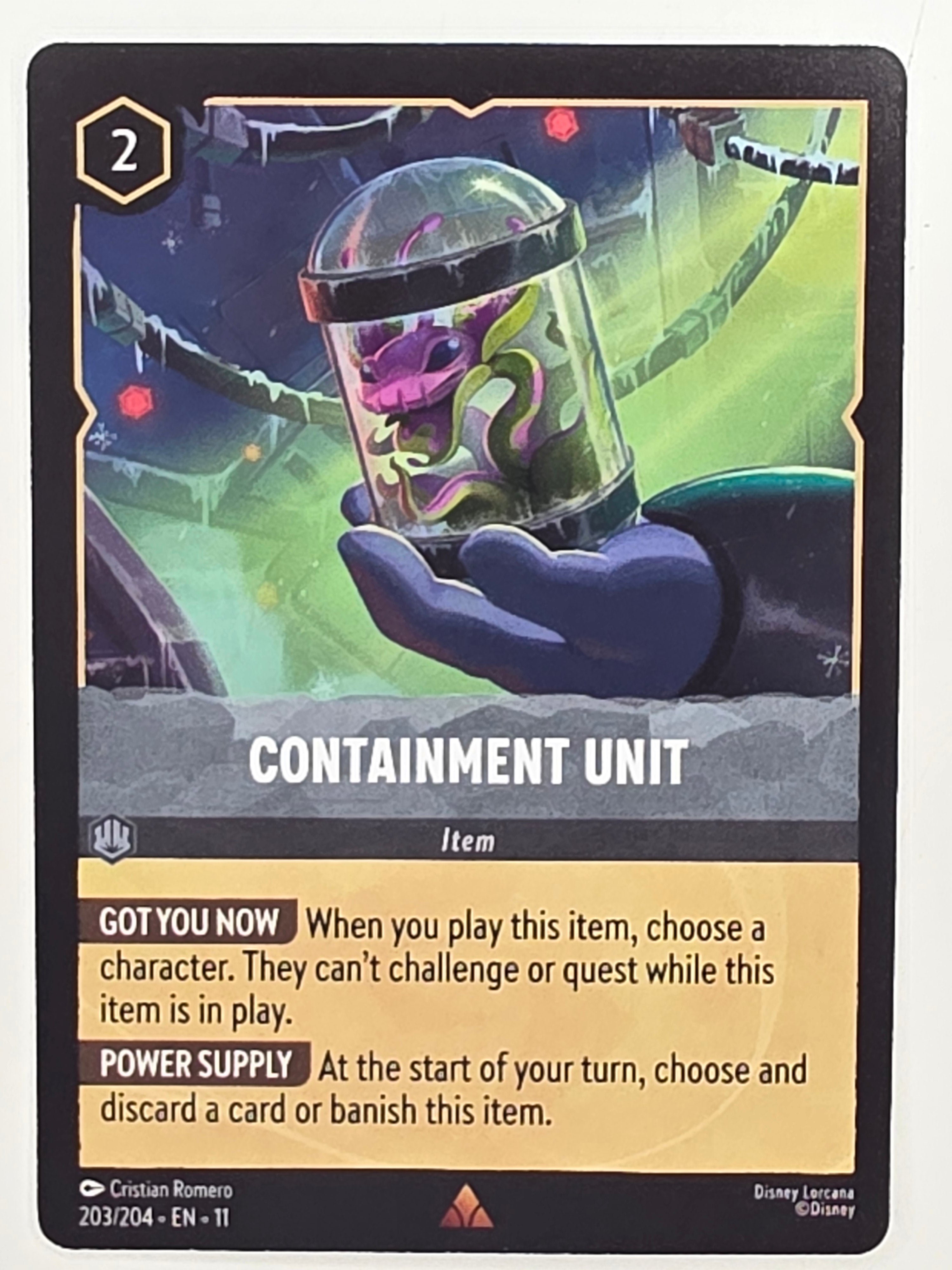 Disney Lorcana Winterspell #203/204 Containment Unit | Rare