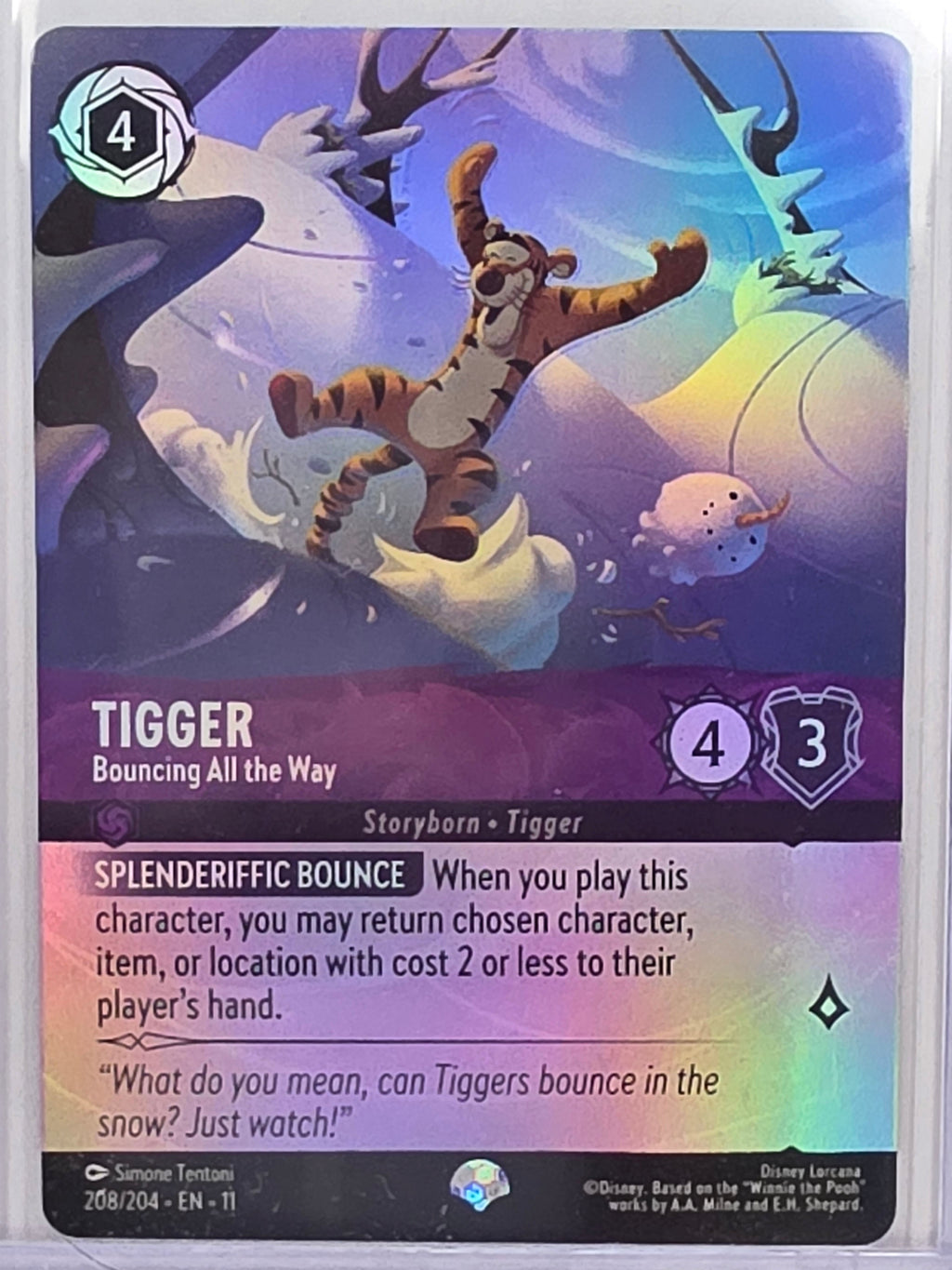 Disney Lorcana Winterspell #208/204 Tigger - Bouncing All the Way | Epic
