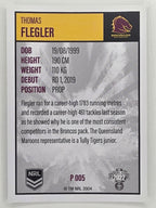 NRL 2022 Elite Silver Parallel #005 Thomas Flegler Brisbane Broncos