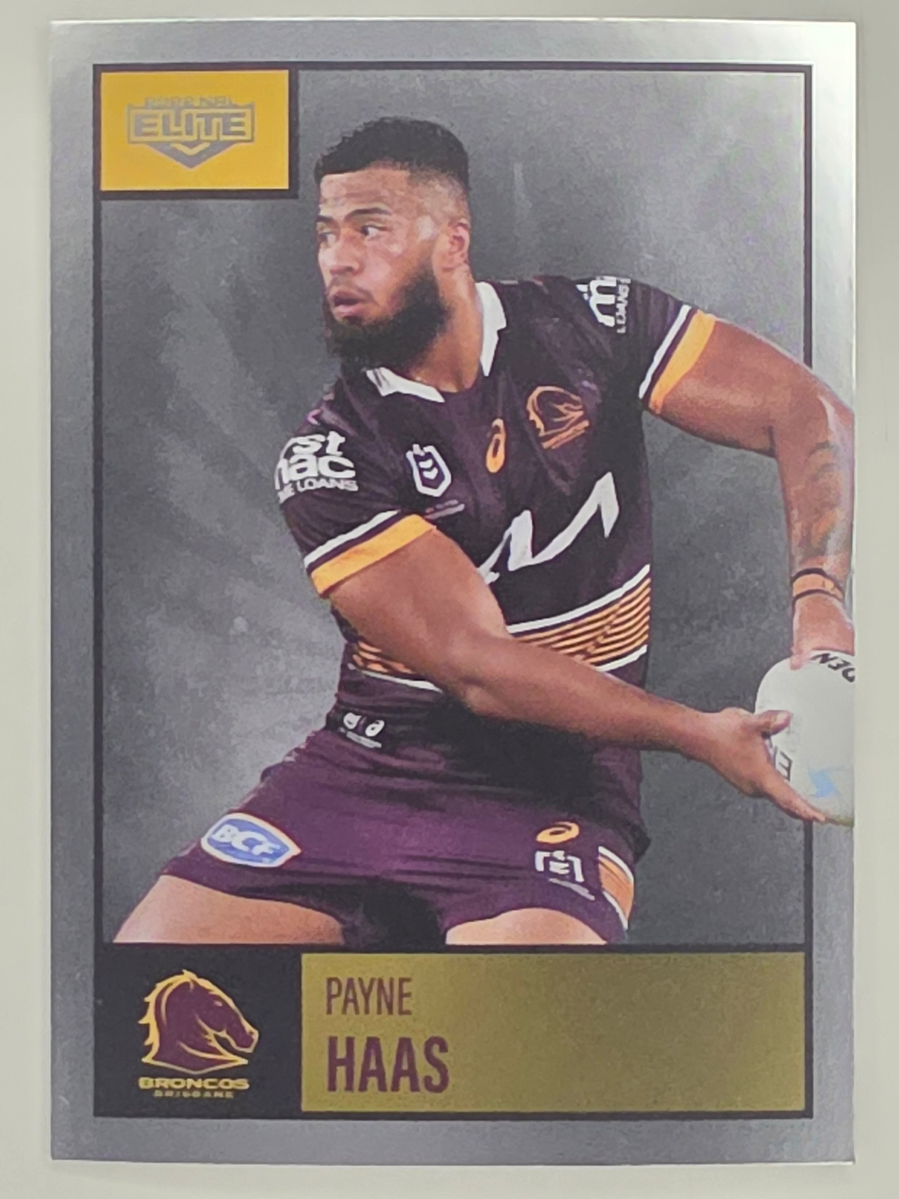 NRL 2022 Elite Silver Parallel #006 Payne Haas Brisbane Broncos