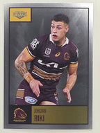 NRL 2022 Elite Silver Parallel #008 Jordan Riki Brisbane Broncos